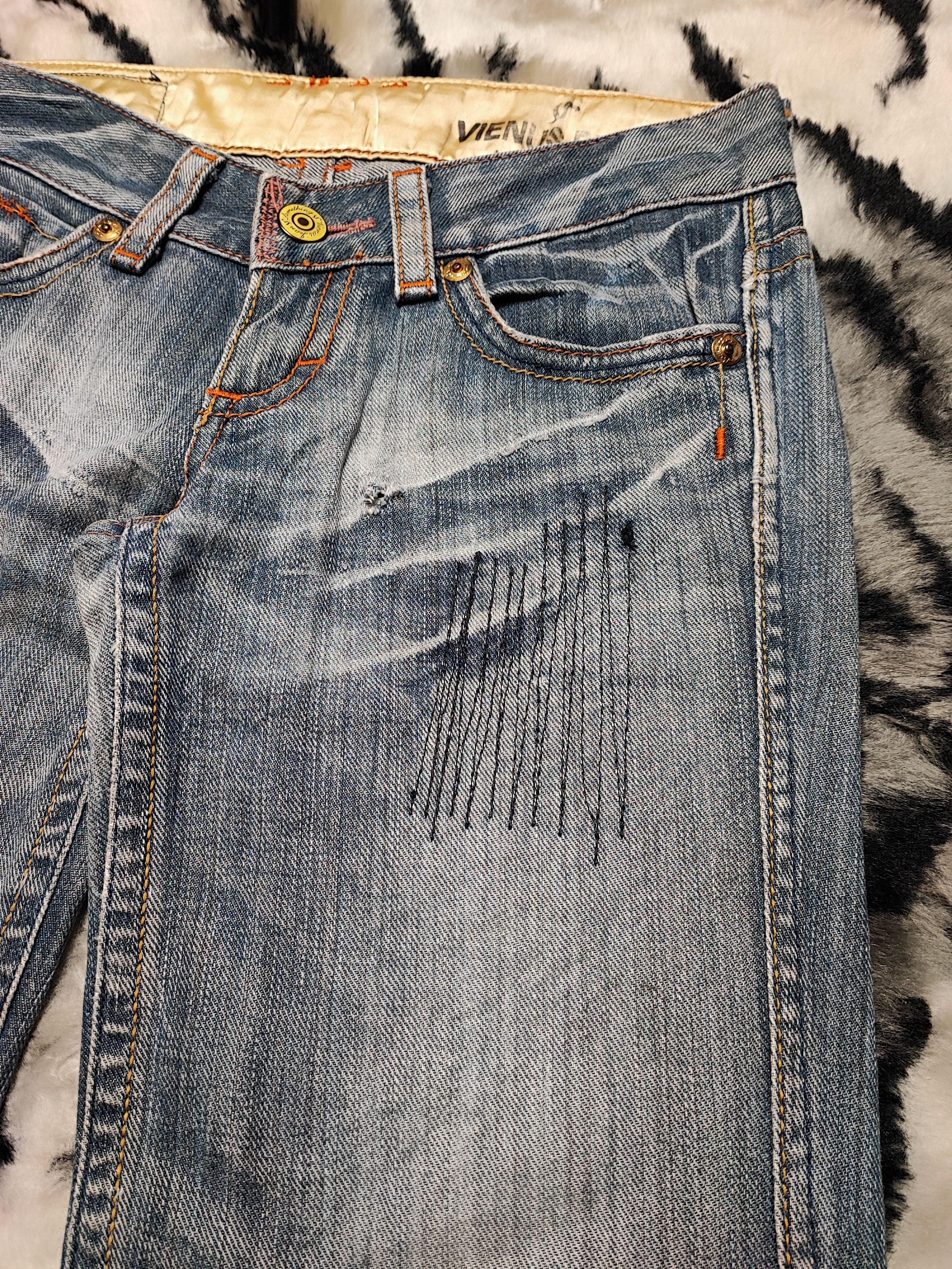 Edwin Thrashed Distressed Jeans ERD Grunge Chrome Size US 30 / EU 46 - 6 Thumbnail