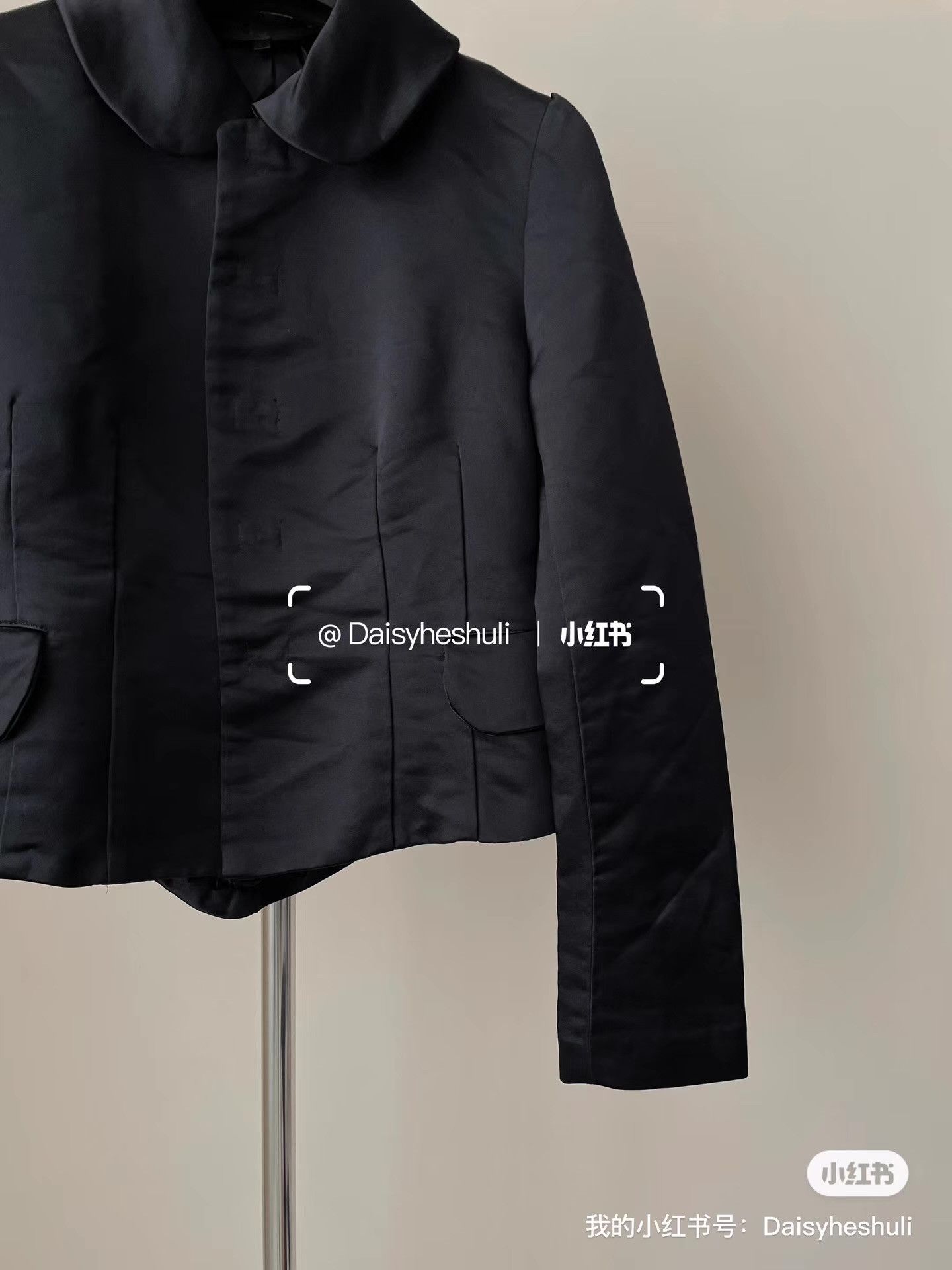 Comme des Garcons CDG Comcom Black Short-Sleeve Blazer Jacket Ｑ24 Size XS / US 0-2 / IT 36-38 - 3 Thumbnail