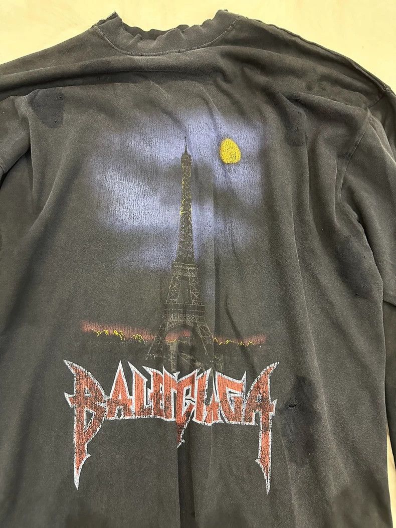 Balenciaga Balenciaga Eiffel Tower Moonlit Night Washed Distressed Tw Size US S / EU 44-46 / 1 - 9 Thumbnail