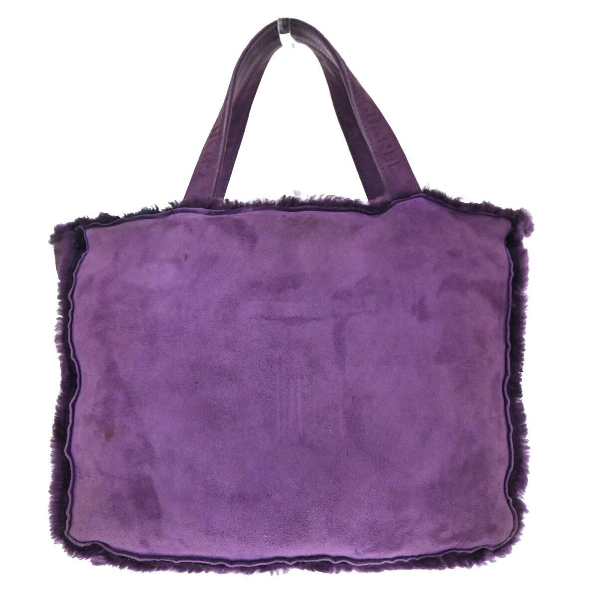 image of Chanel Cabas Handbag in Purple, Women's