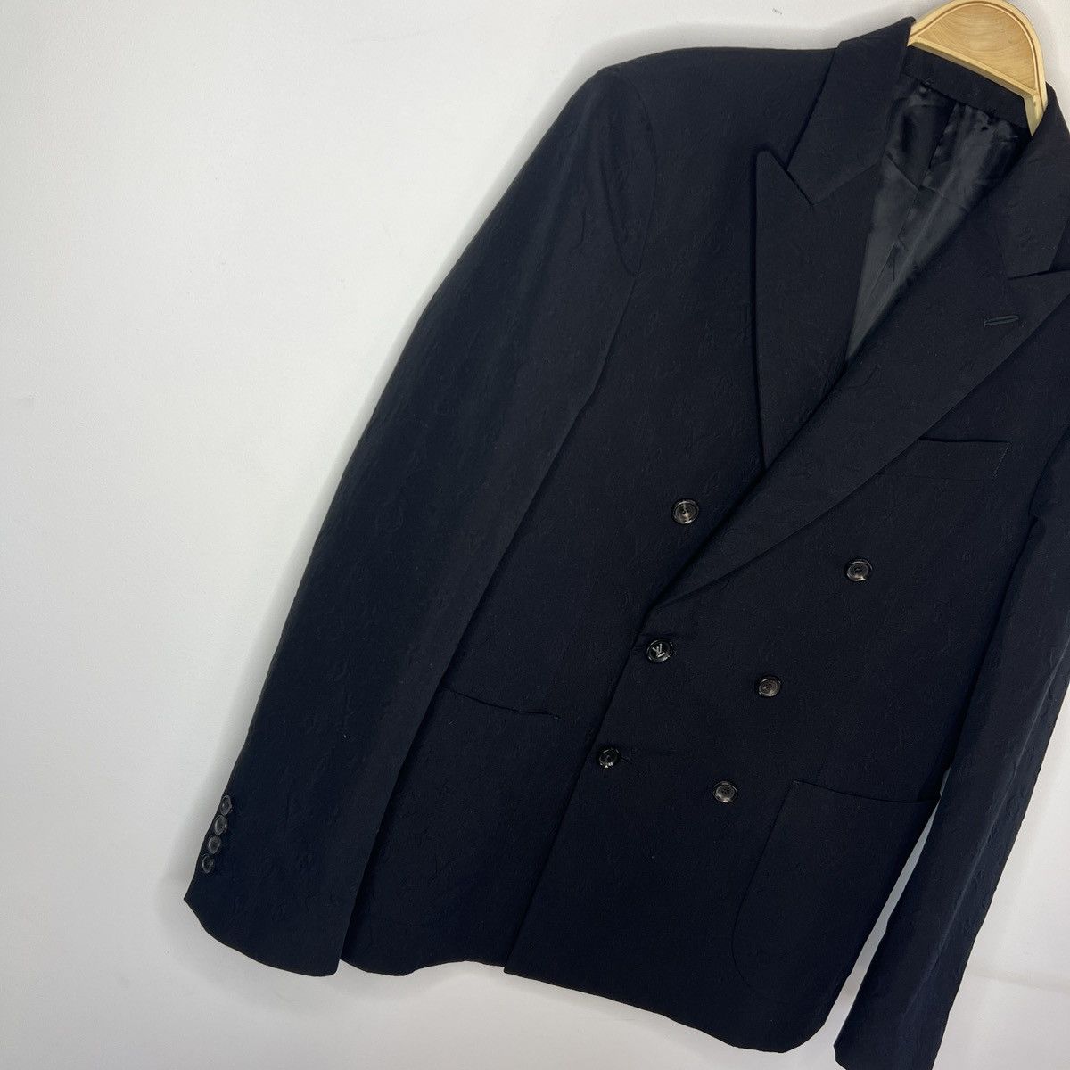 Louis Vuitton Louis Vuitton LV black monogram double breasted blazer 48 Size 48R - 4 Thumbnail