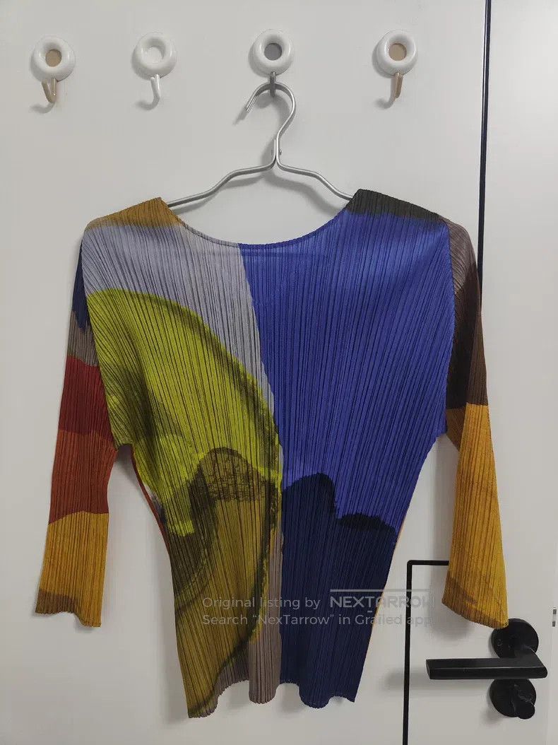Issey Miyake Issey Miyake Color Block Long Sleeve Size L / US 10 / IT 46 - 2 Thumbnail