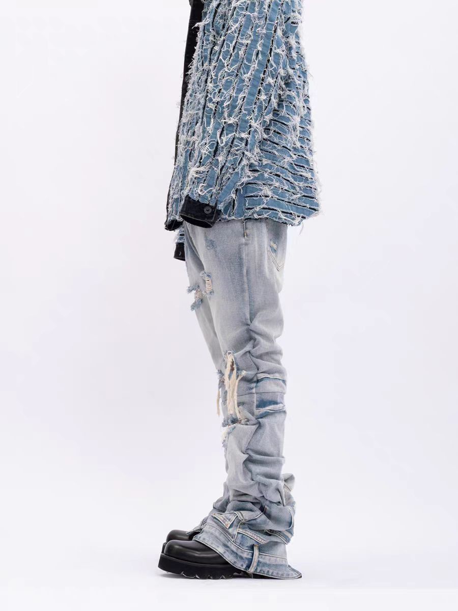 Vintage Heavyweight vintage vandalism fringe hip hop y2k jeans Size US 32 / EU 48 - 2 Thumbnail