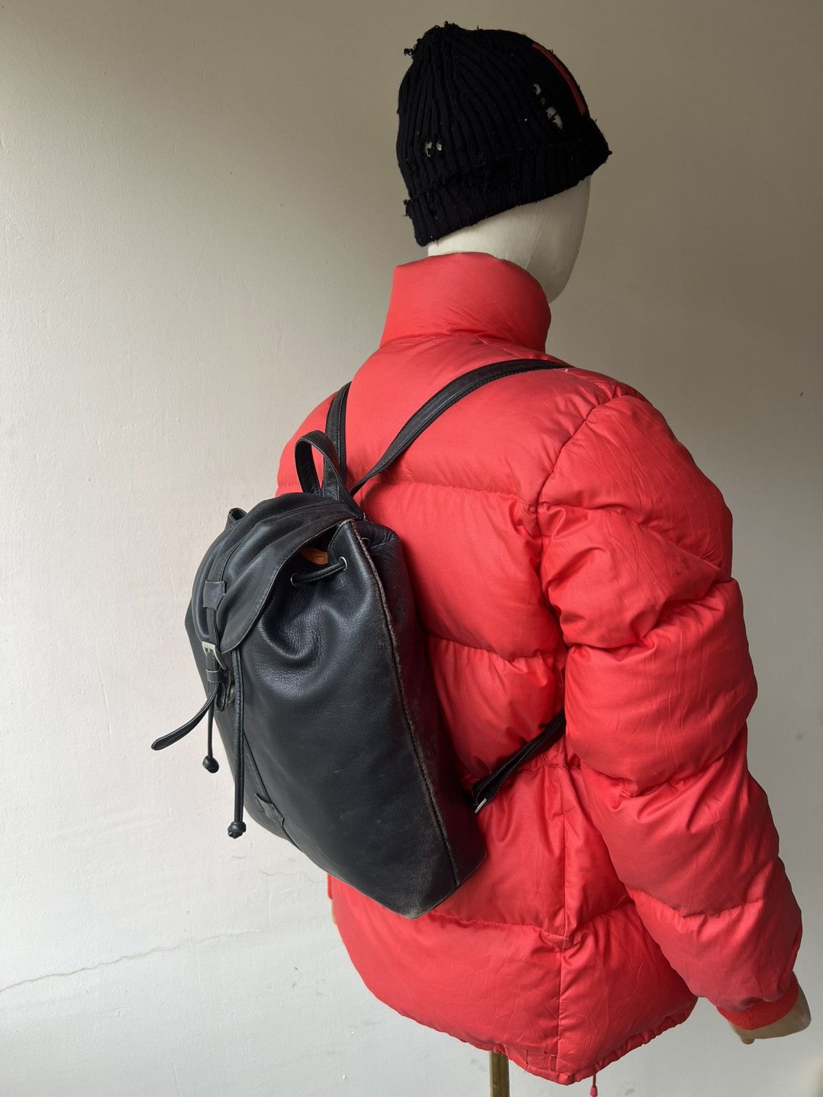 Leather Spiaggia Japan Faded Patina Leather Backpack Rucksack Bag Size ONE SIZE - 3 Thumbnail