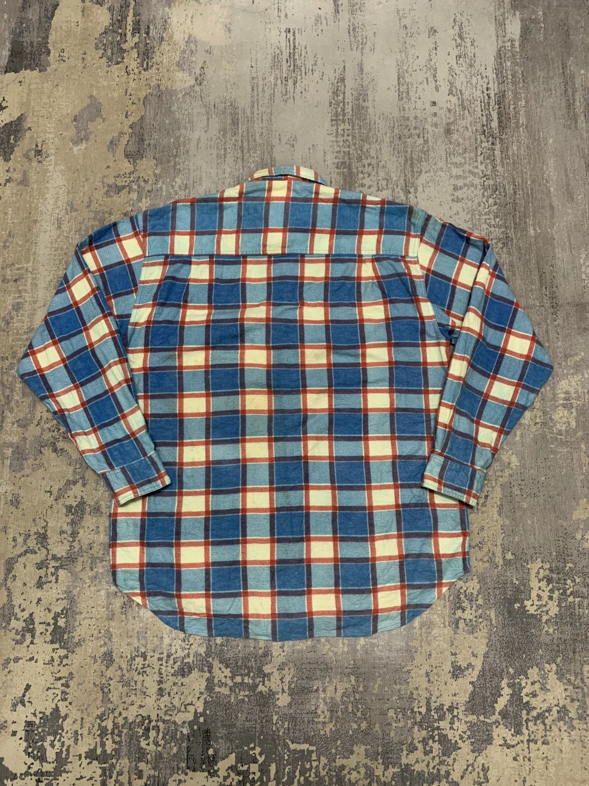 Flannel Vintage GB Company Blue Plaid Flannel Shirt Grunge Size US M / EU 48-50 / 2 - 4 Thumbnail