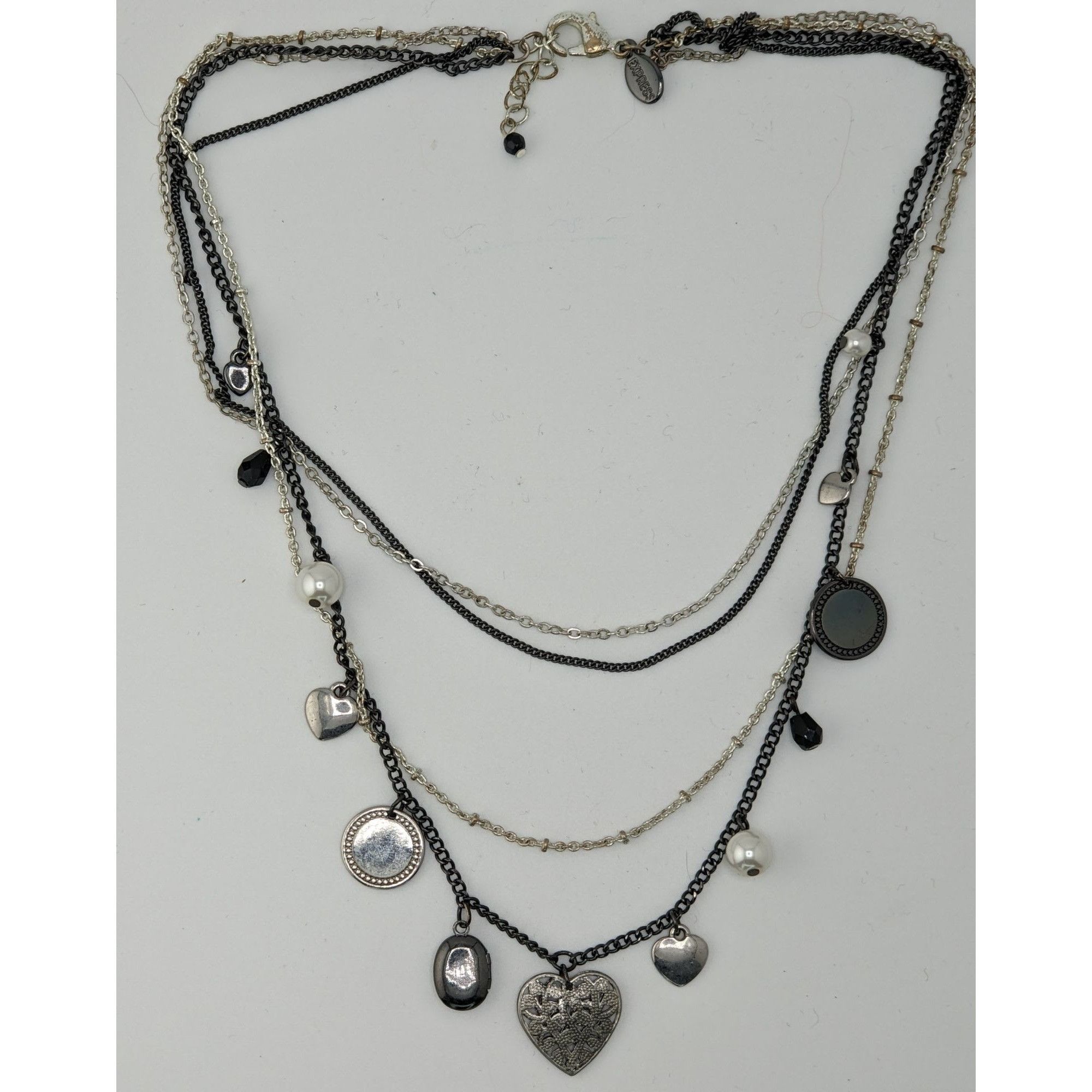 Express Y2K Victorian Style Express Charm Necklace With Tiny Locket Size ONE SIZE - 8 Thumbnail