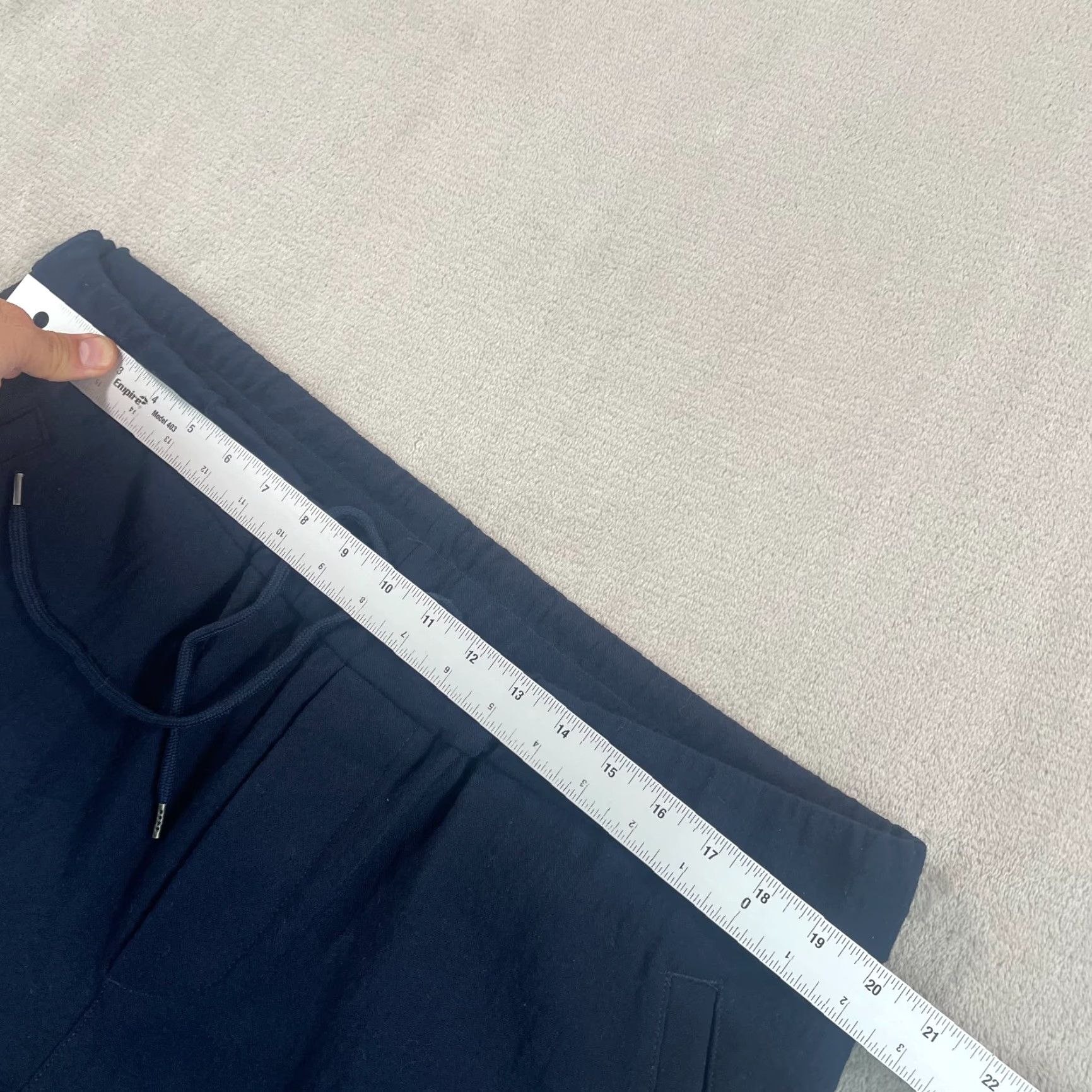 James Perse James Perse Jogger Pants Men XL 4 Navy Blue Wool Stretch Tapered Regular Casual Workwear Pockets Slash Pocket Front Flat Front Inseam 30 in Size US 36 / EU 52 - 4 Thumbnail