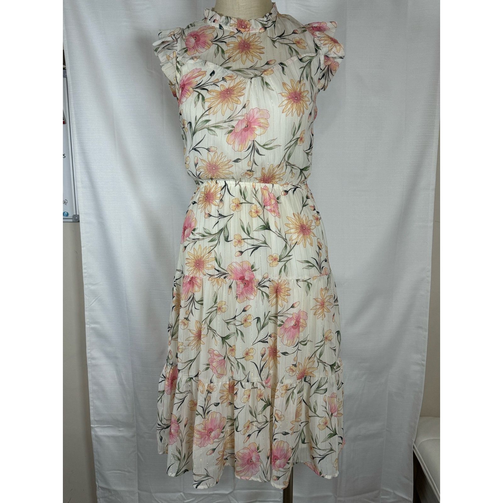 Unknown London Monteau Los Angeles Floral Dress Women Size S Small USED Size S / US 4 / IT 40 - 1 Thumbnail