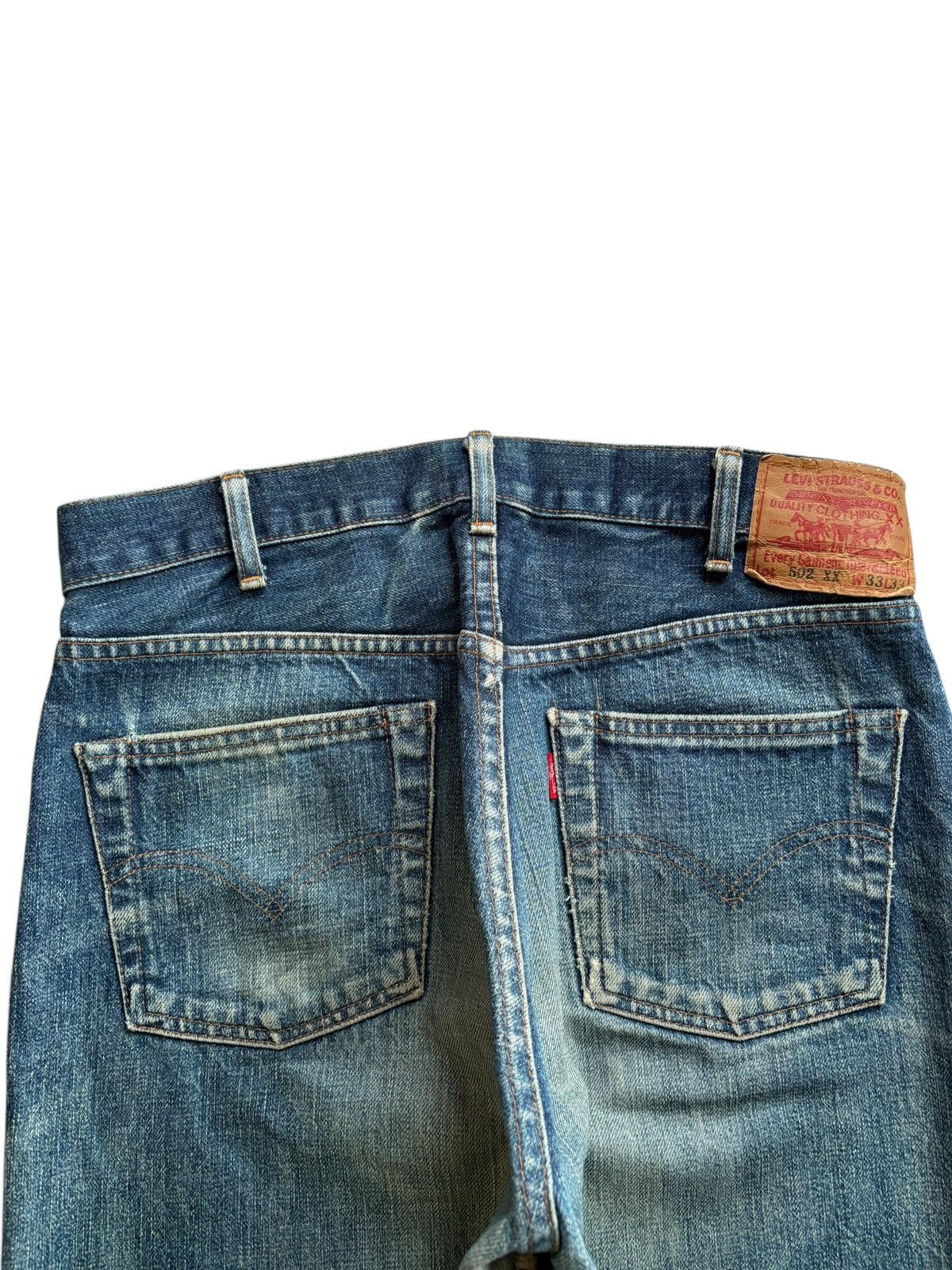 Levi's Vintage 80s Levis 502xx Big E Selvedge Talon Mud Wash Jeans Size US 32 / EU 48 - 9 Thumbnail