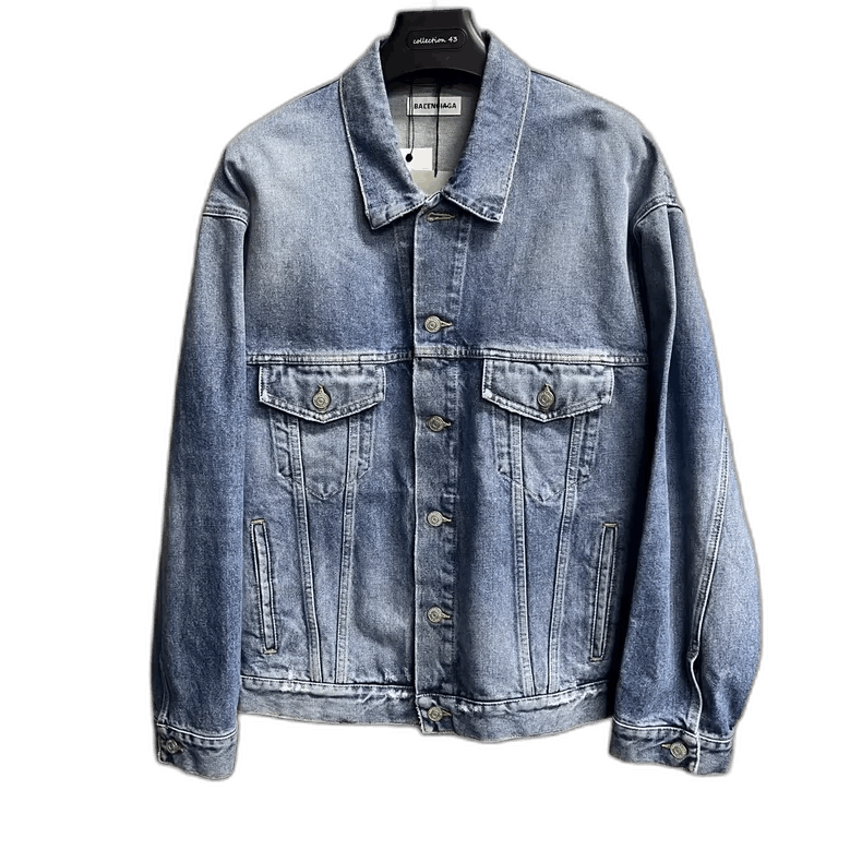 Balenciaga Balenciaga Blue Denim Jacket with Pockets Size US S / EU 44-46 / 1 - 1 Thumbnail