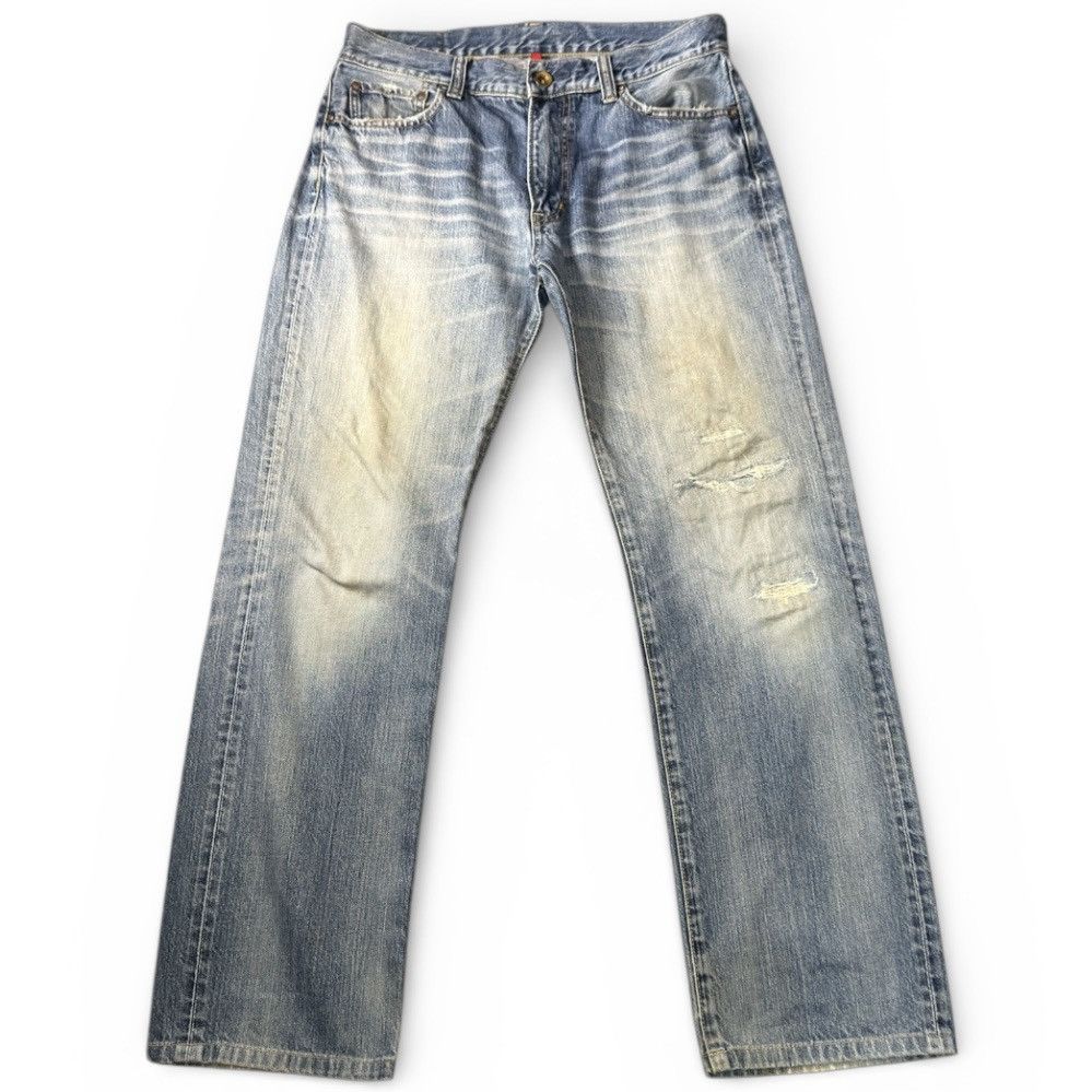 Undercover × Uniqlo 🔥🇯🇵 Archive Vintage 90s Uniqlo S002 UJ Distressed Denim Jeans Size US 34 / EU 50 - 1 Thumbnail