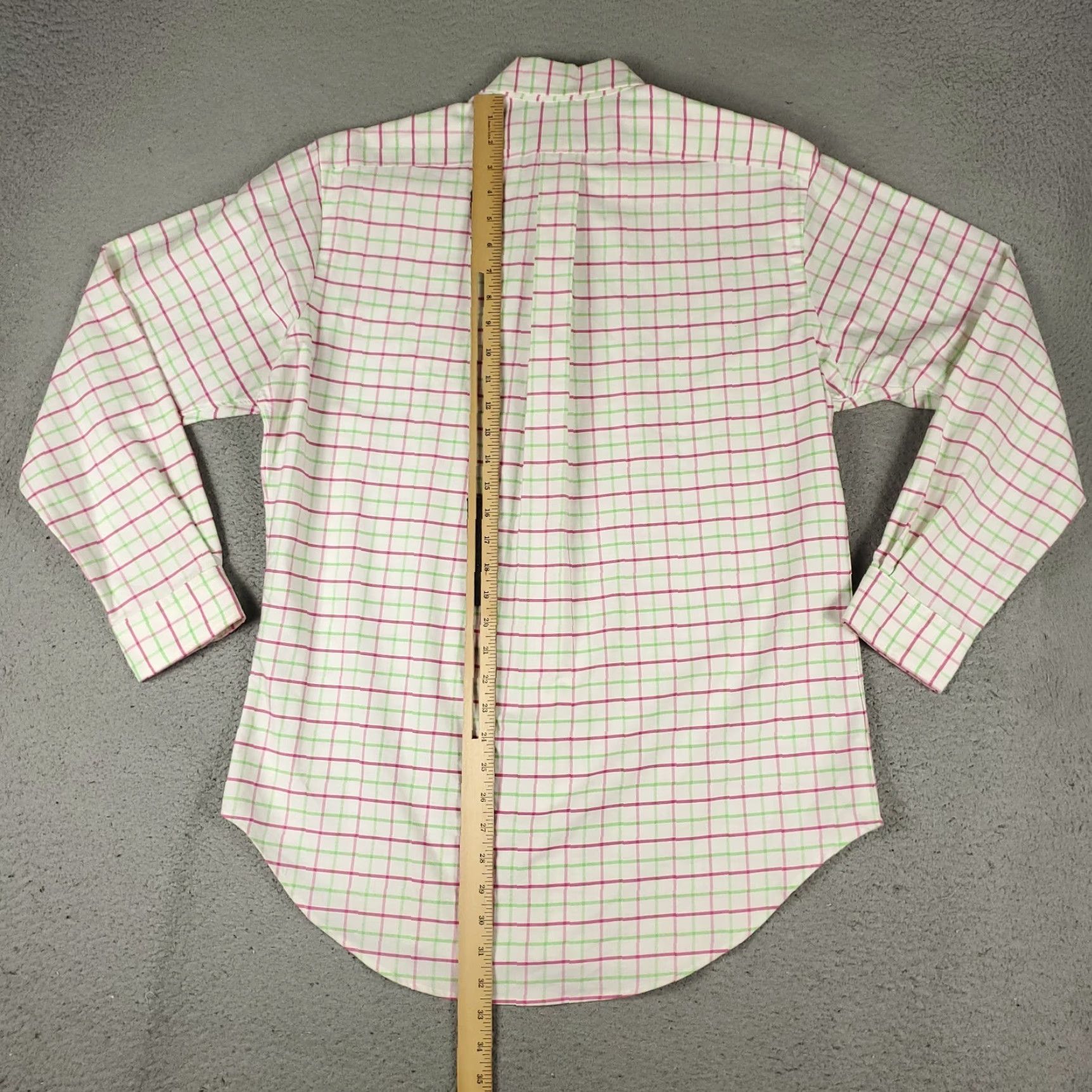 Ralph Lauren Ralph Lauren Shirt Mens 15.5 Green Pink Check Pony Dress Button Up Long Sleeve Size 42R - 4 Thumbnail