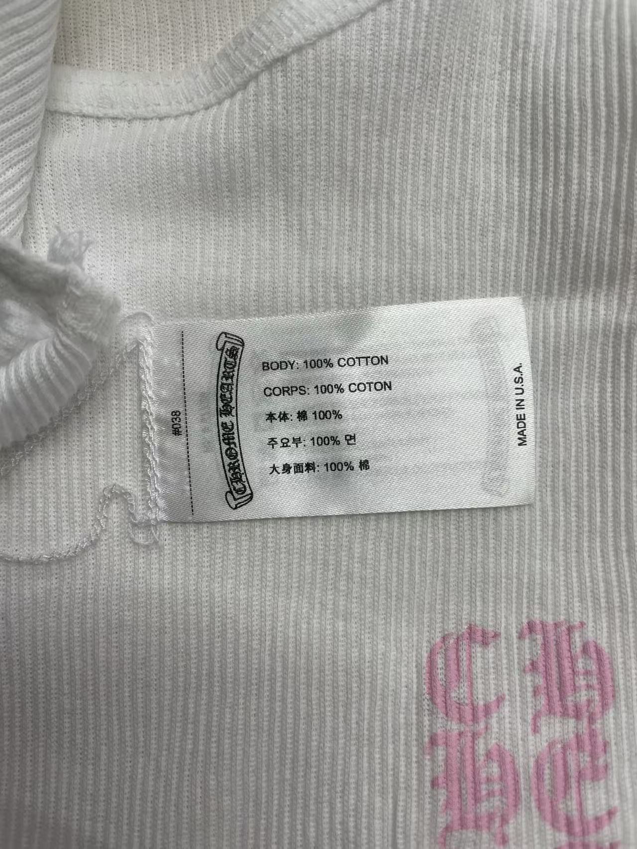Chrome Hearts Chrome Hearts White T-Bar Script Logo Tank Top Size S / US 4 / IT 40 - 7 Thumbnail