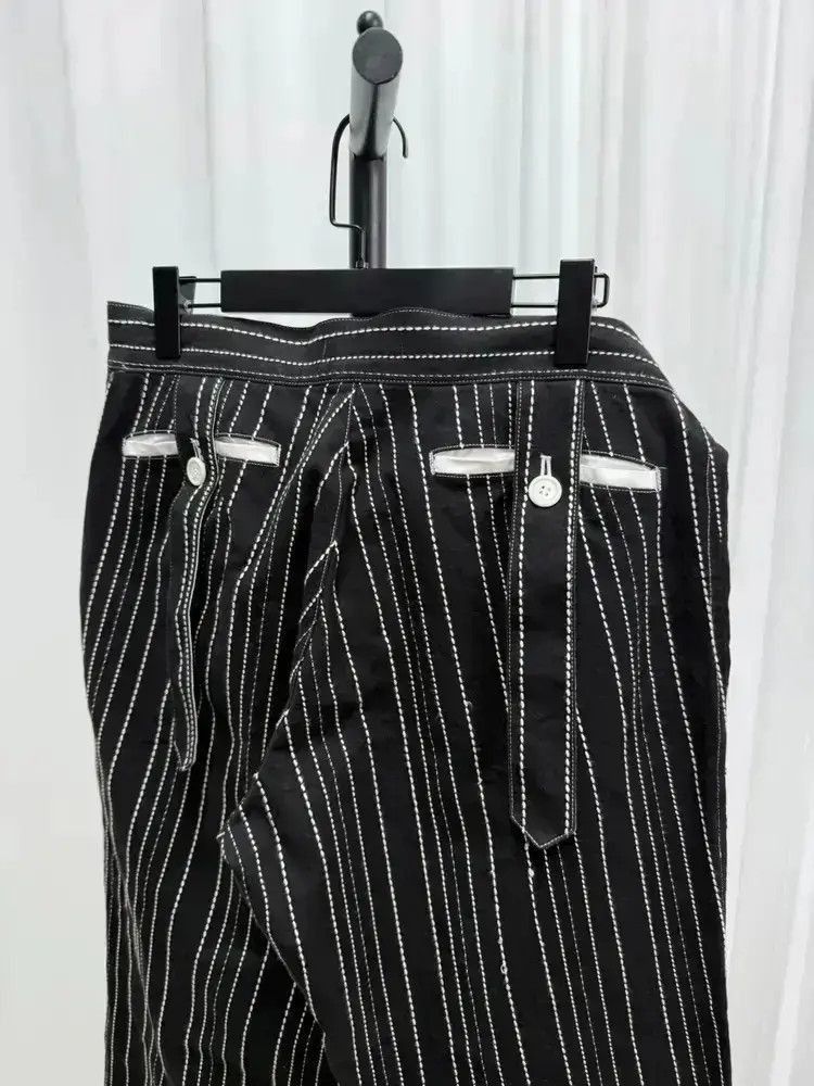 Yohji Yamamoto Sz 3 Yohji Yamamoto Y's Red Label Stripes Uneven Trouser-25 Size US 32 / EU 48 - 4 Thumbnail