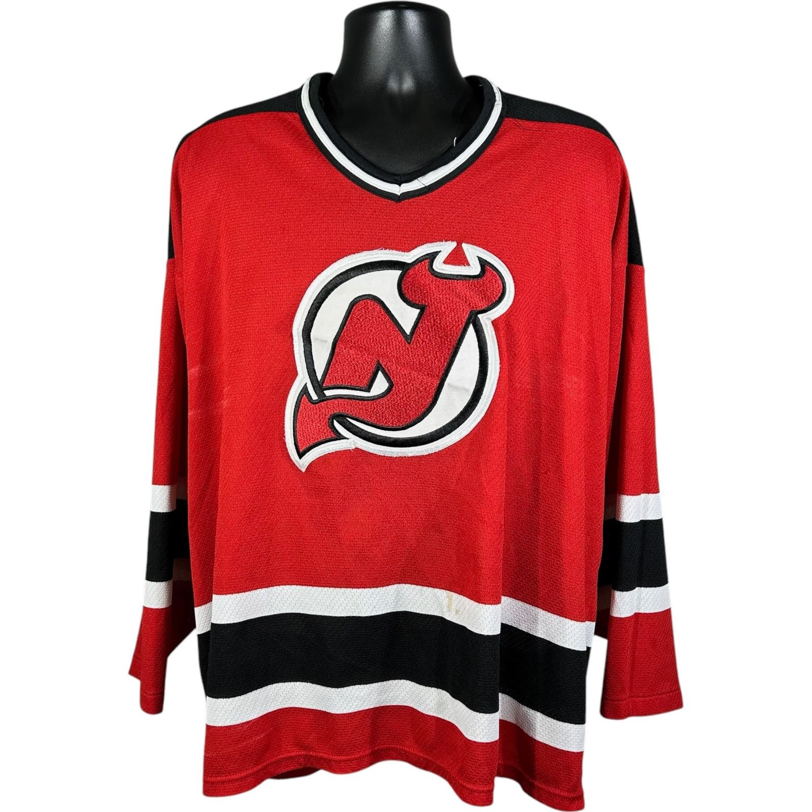 Vintage Vintage New Jersey Devils Maska NHL Jersey Men's Sz XXL Size US XXL / EU 58 / 5 - 1 Thumbnail
