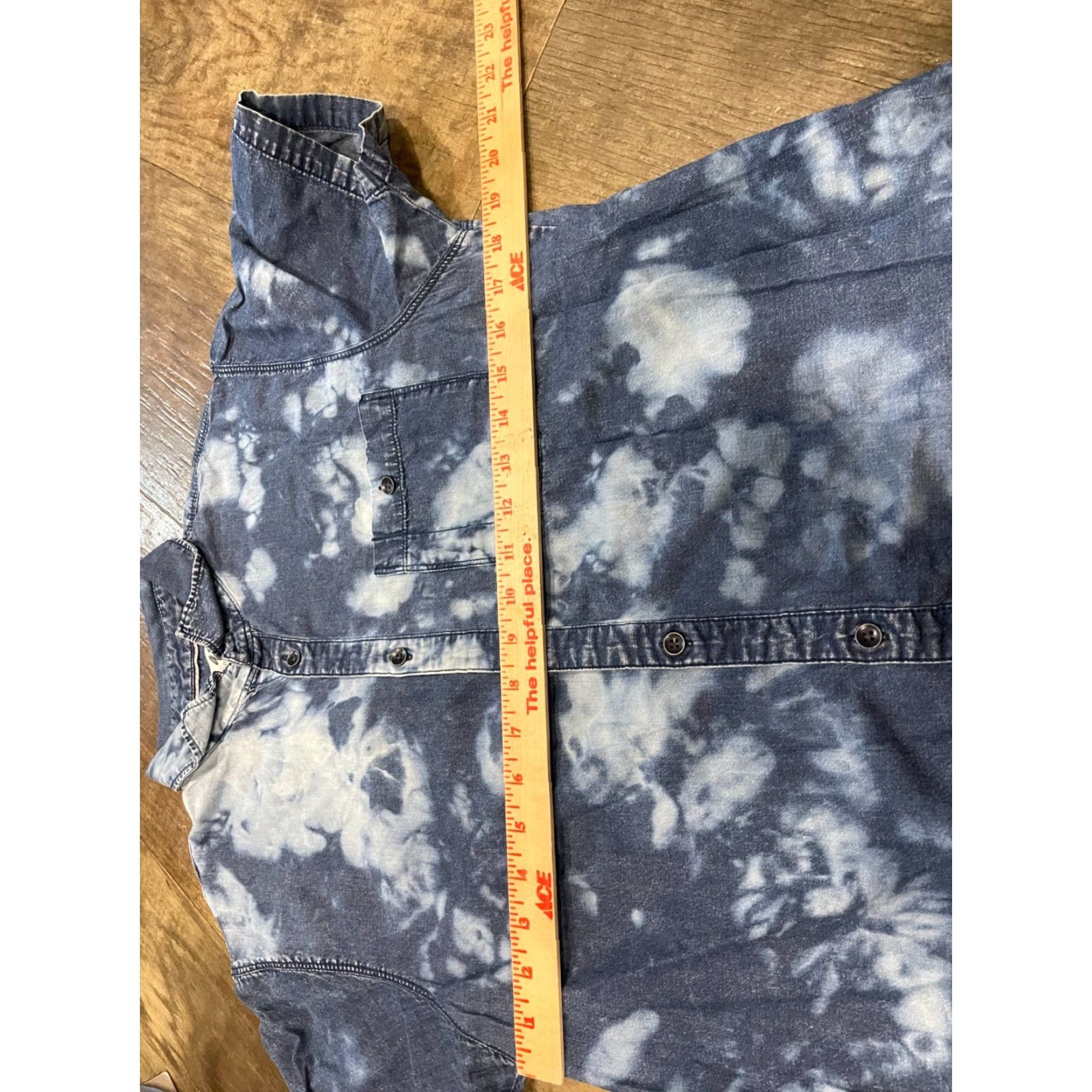 Denime 91 Denim Shirt Mens Medium M Blue Collared Short Sleeve Button Down Size US M / EU 48-50 / 2 - 3 Thumbnail