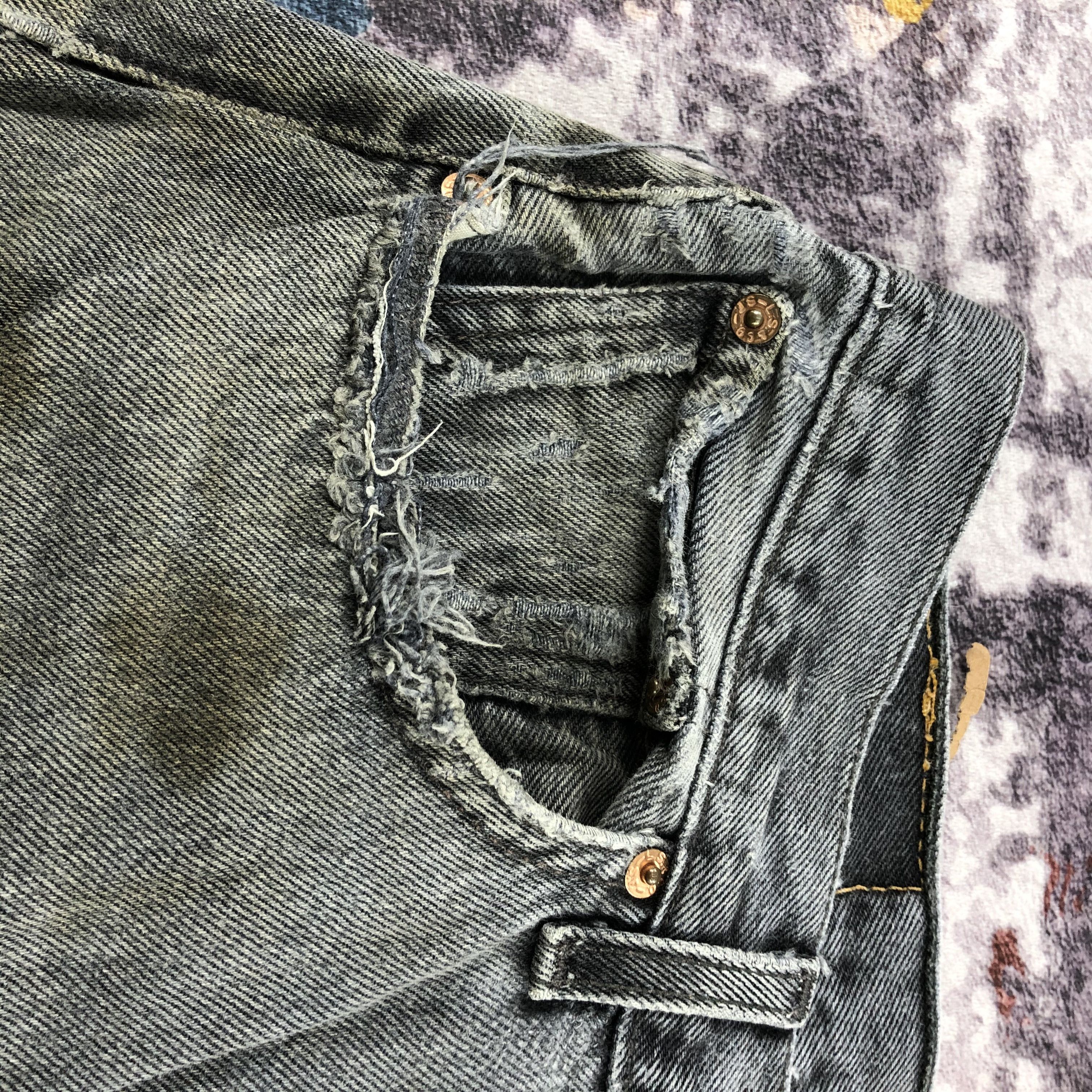 Levi's Vintage 90s Levis 501 Faded Black Jeans-JM2500 Size US 35 - 9 Thumbnail