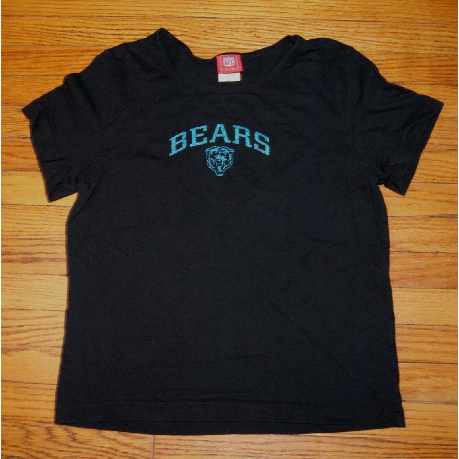 NFL Chicago Bears NFL For Her L TShirt Blue Glitter Spell Out Size L / US 10 / IT 46 - 2 Thumbnail