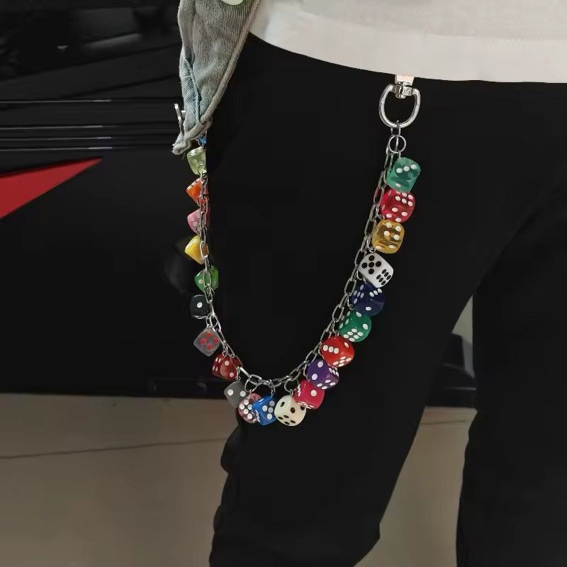 Other Streetwear Colorful Dice Pants Chain Size ONE SIZE - 1 Thumbnail