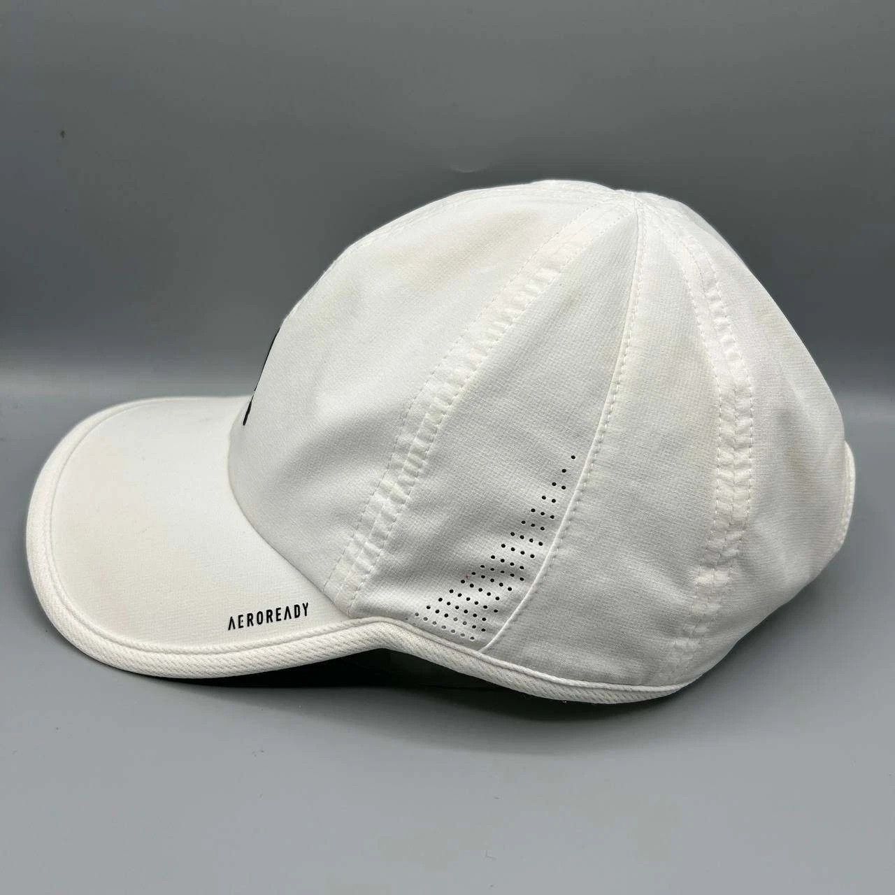Adidas Adidas 3 Stripes Aeroready Hat Men White Gray Strap Back Cap Size ONE SIZE - 6 Thumbnail