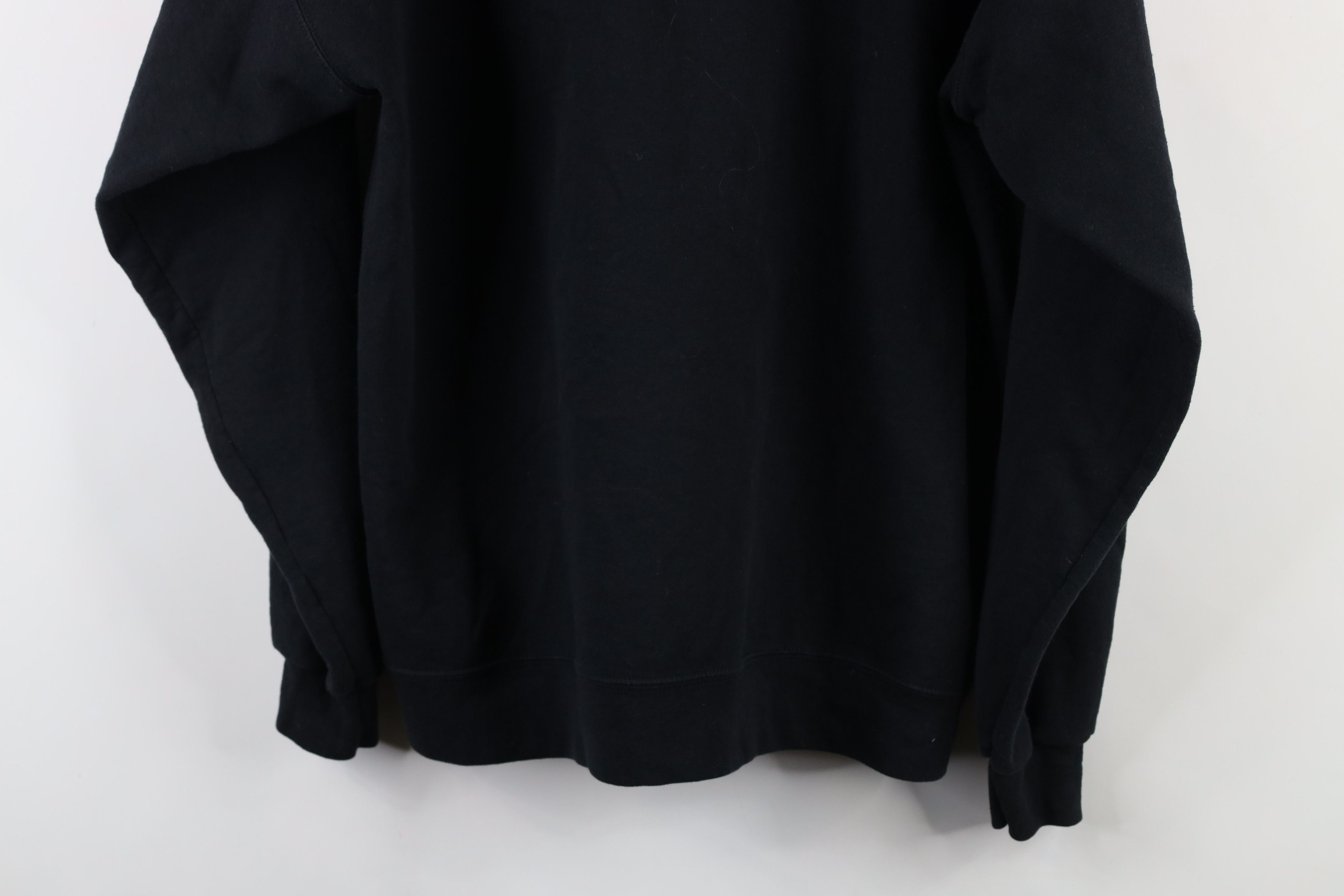 Vintage Vintage 90s Streetwear Blank Hoodie Sweatshirt Black Size US XL / EU 56 / 4 - 12 Thumbnail