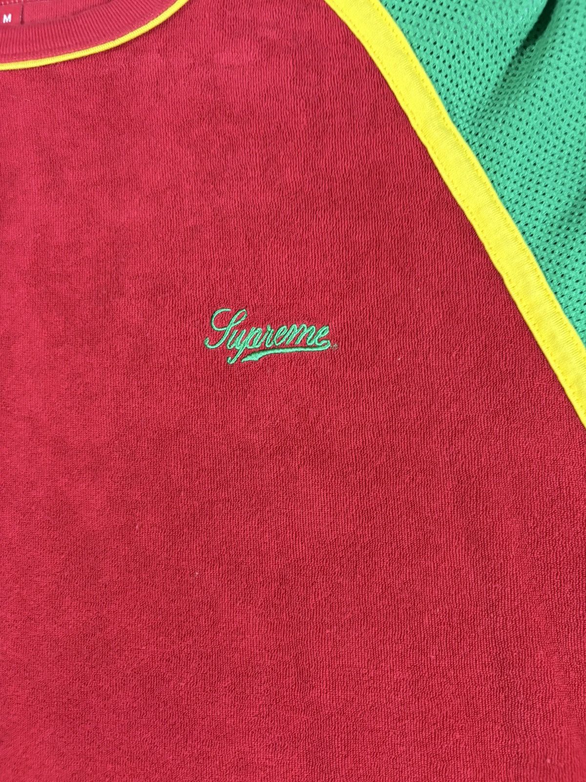 Supreme Supreme Terry Raglan S/S Top Red Green Medium SS23 Size US M / EU 48-50 / 2 - 4 Thumbnail