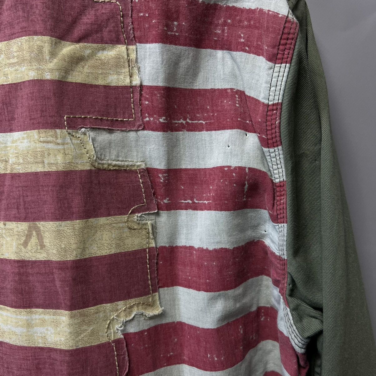 Denim & Supply Ralph Lauren Ralph Lauren Flag-Back USA 🇺🇸 Military Shirt Long Sleeve y2k Size US M / EU 48-50 / 2 - 14 Thumbnail