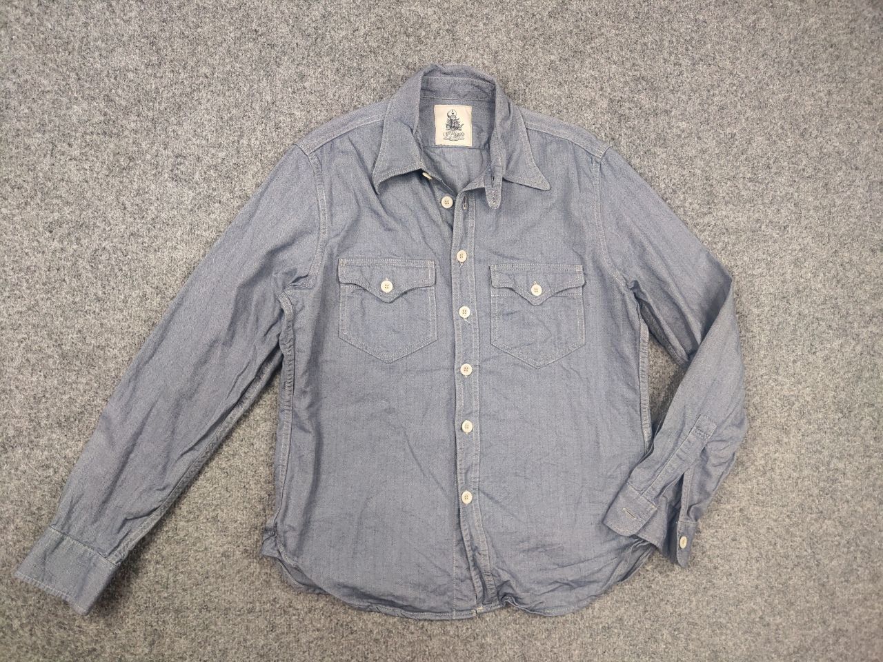 Captain Santors Captain Santors Italy Button Blue Heritage Workwear Shirt Size US S / EU 44-46 / 1 - 2 Thumbnail