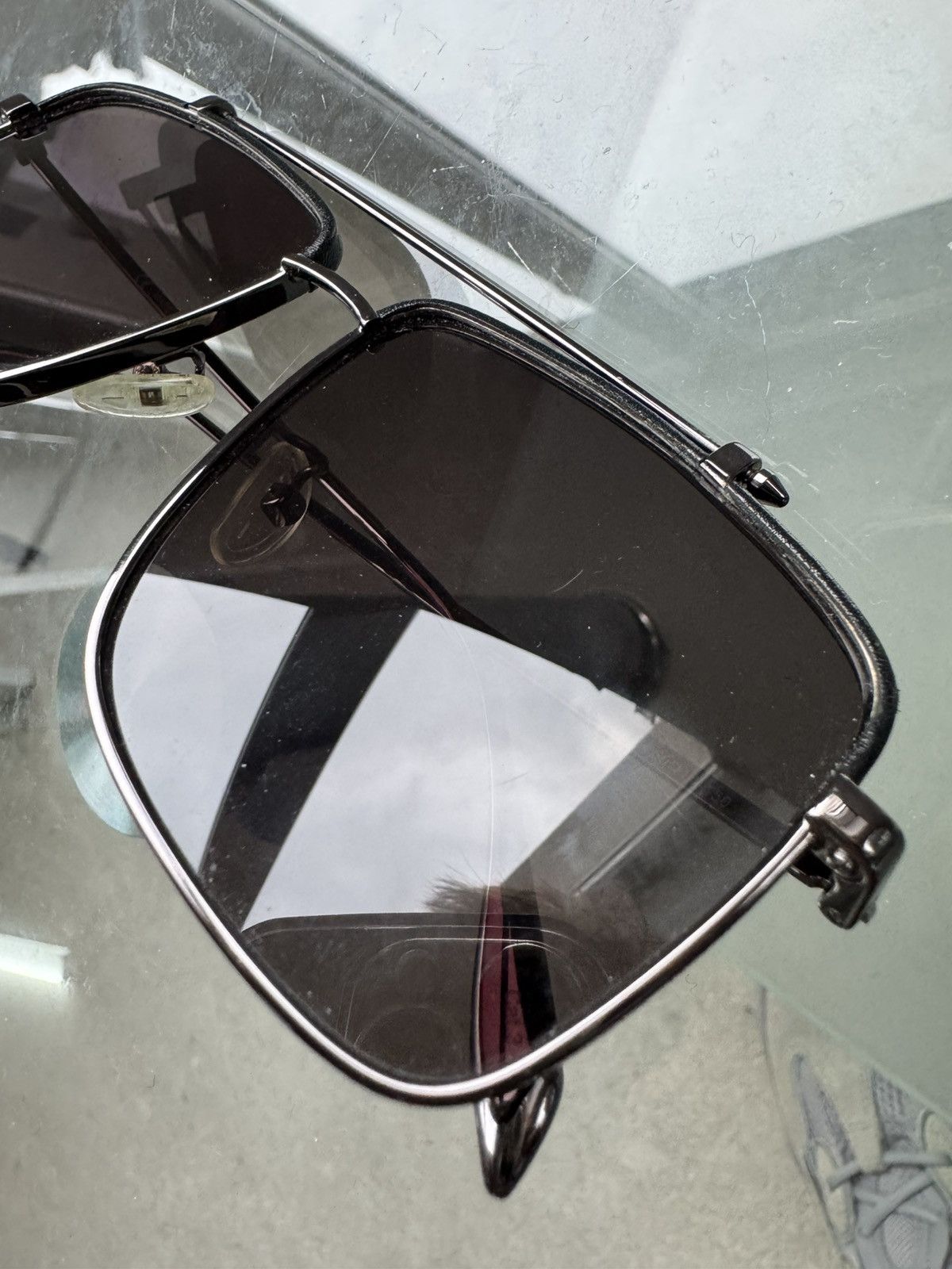 Alexander McQueen Alexander McQueen Iconic Aviator Glasses Size ONE SIZE - 13 Thumbnail