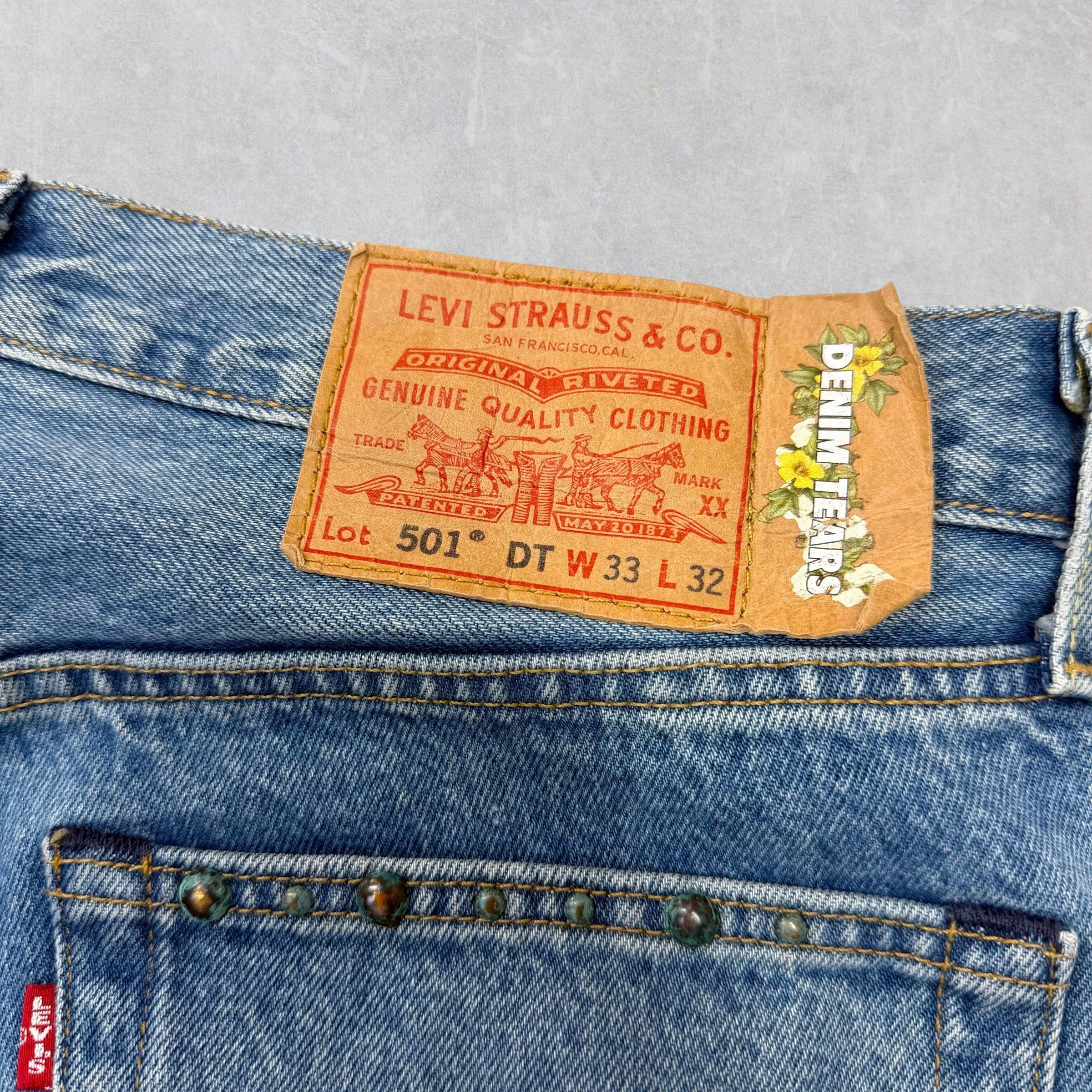 Levi's Denim Tears Levis 501 Rhinestone Jeans 33 Size US 33 - 6 Thumbnail