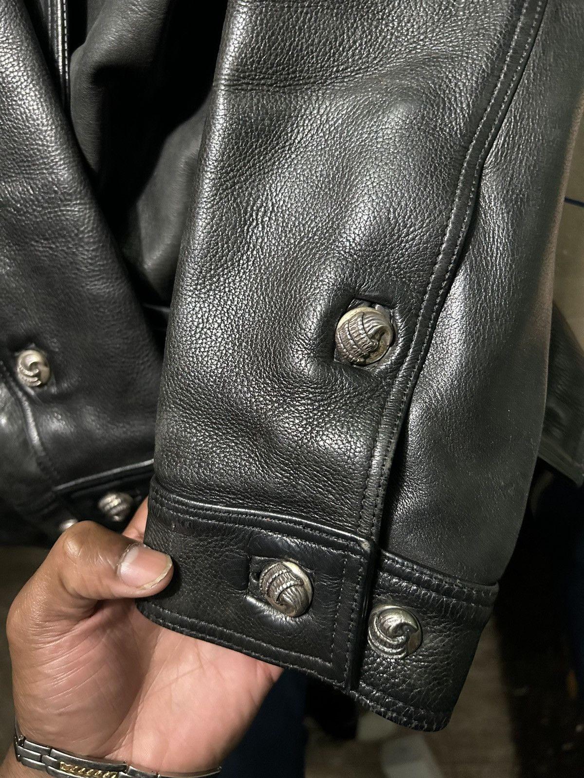 Chrome Hearts RARE Talon Leather Motorcycle Jacket 1993 Size US M / EU 48-50 / 2 - 16 Thumbnail