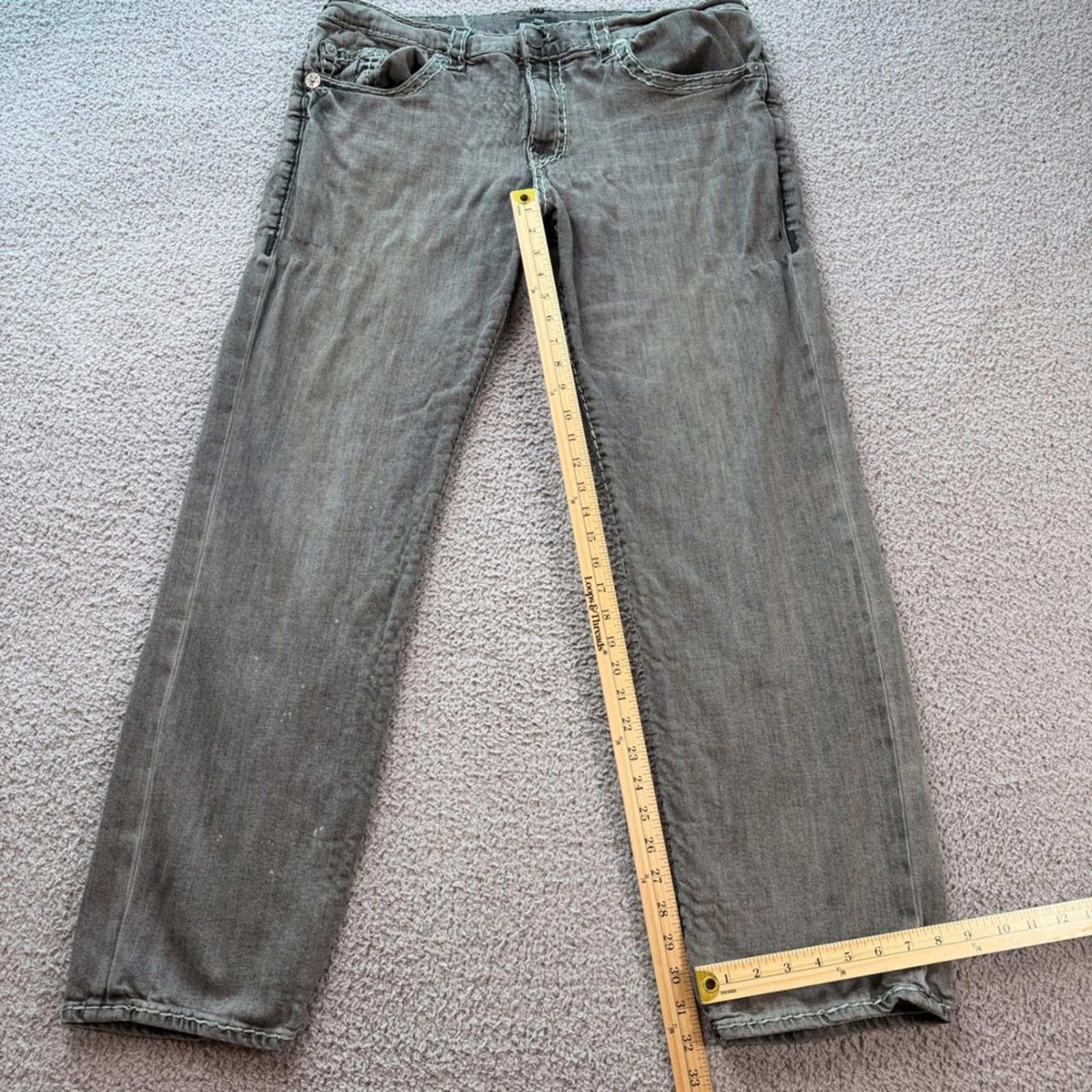 True Religion True Religion Geno Jeans Relaxed Slim Grey Super T Stitch Size US 40 / EU 56 - 4 Thumbnail