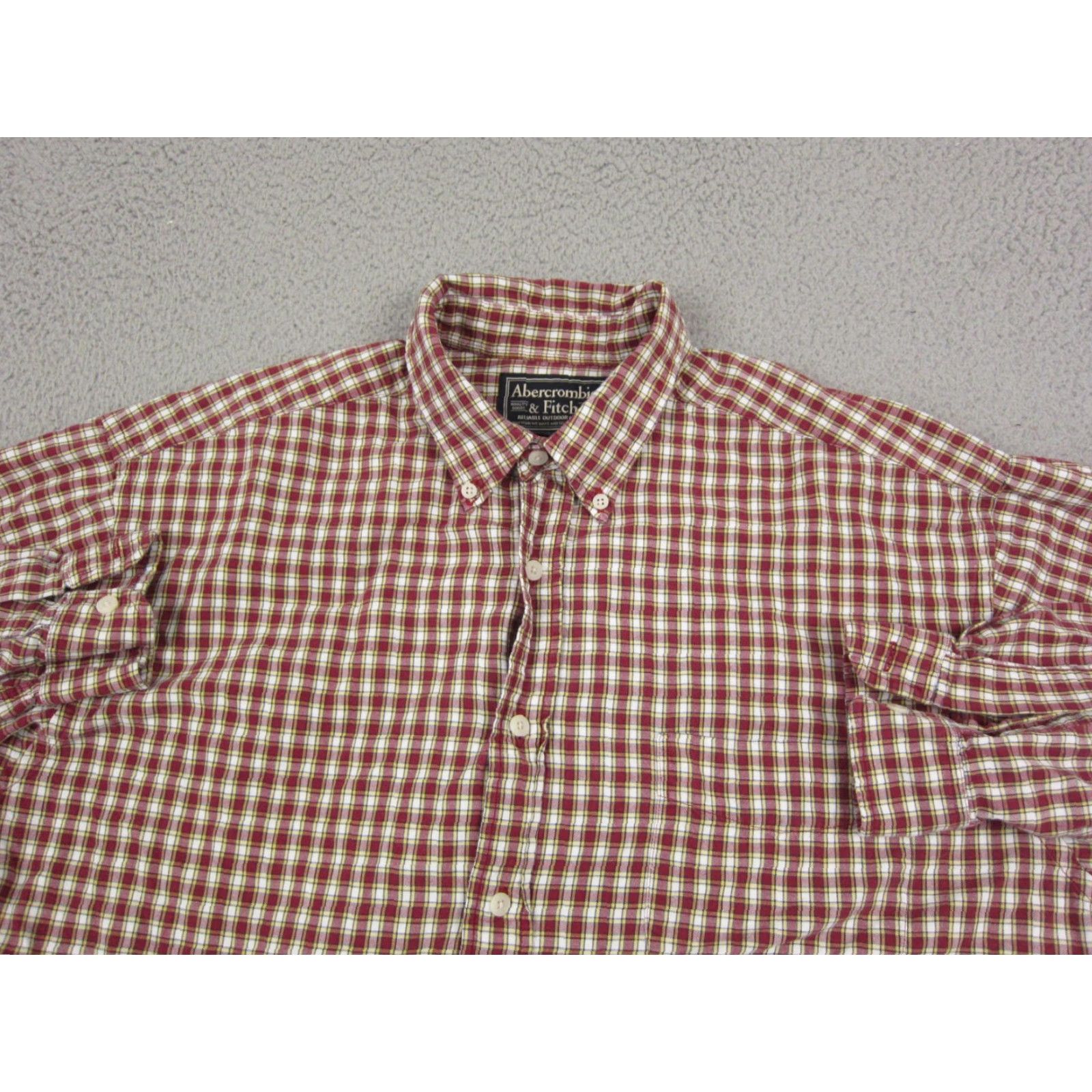 Abercrombie & Fitch VINTAGE Abercrombie & Fitch Shirt Mens L Red Plaid Button-Down Casual Logo 90s Retro Size US L / EU 52-54 / 3 - 2 Thumbnail