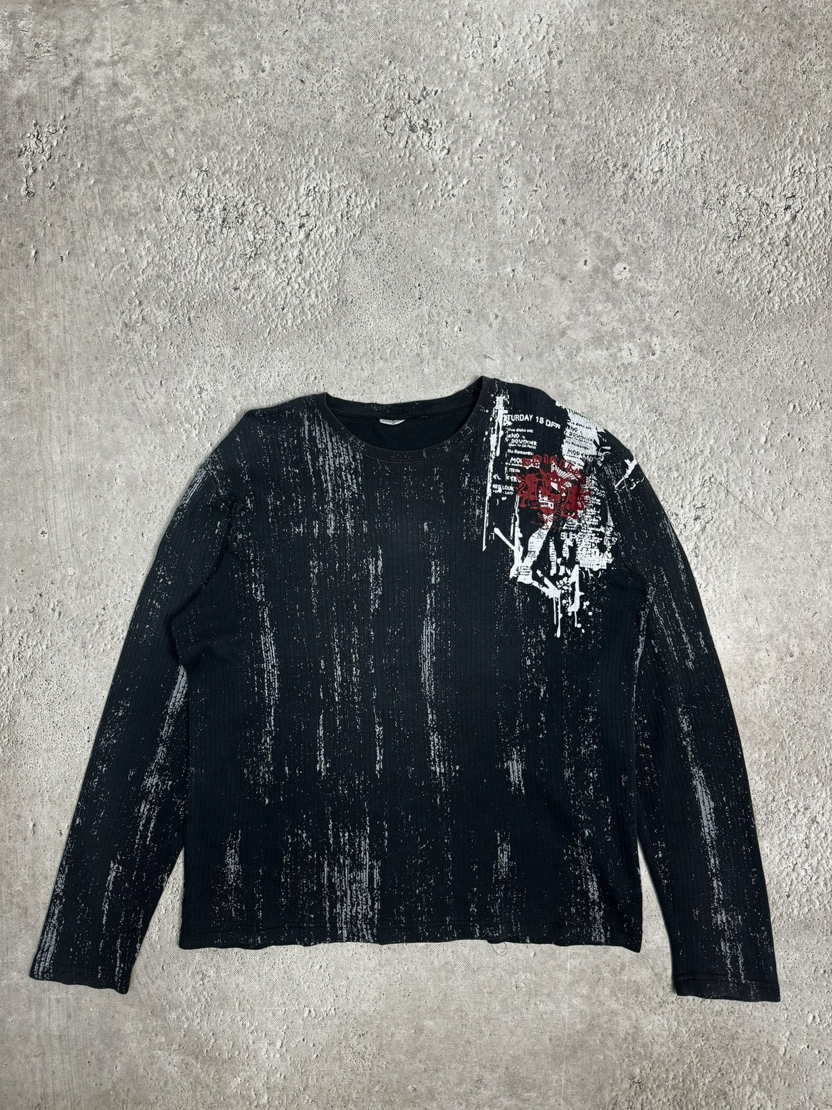 Guess Vintage Y2K AFFLICTION STYLE LONGSLEEVE AVANT-GARDE Size US M / EU 48-50 / 2 - 2 Thumbnail
