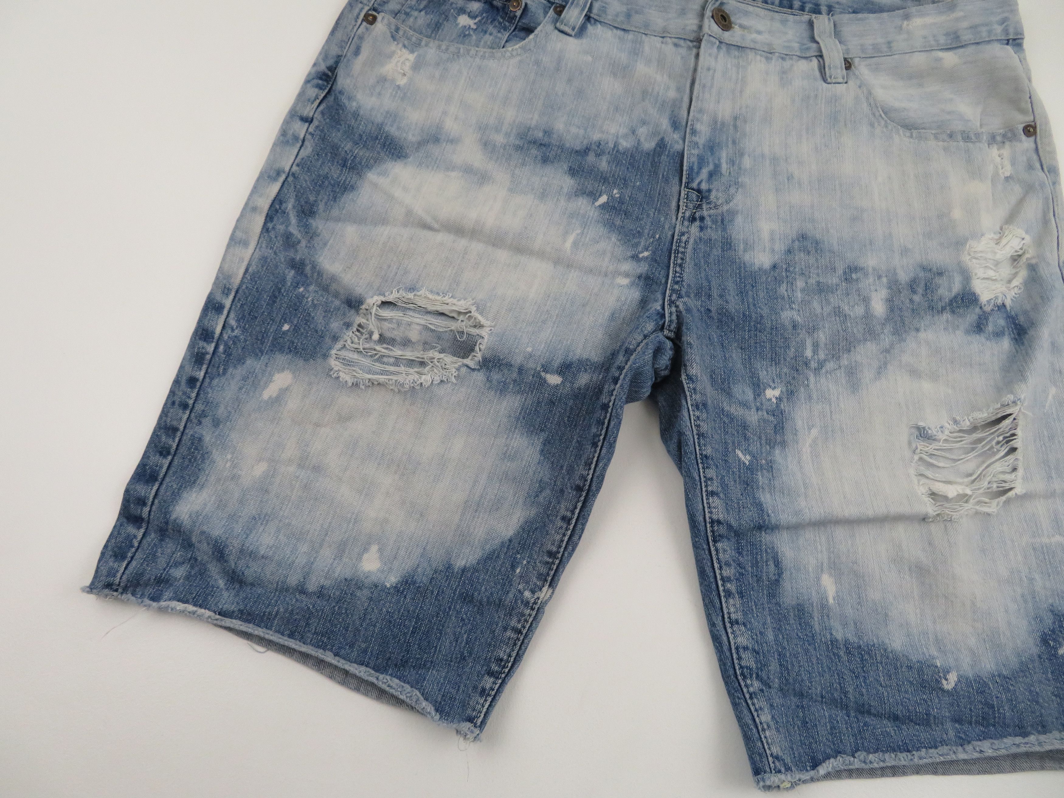 Ecko Unltd. × JNCO × Southpole Vintage 90s Ecko Unltd Jeans Denim Baggy Skater Shorts Jorts Size US 38 / EU 54 - 4 Thumbnail