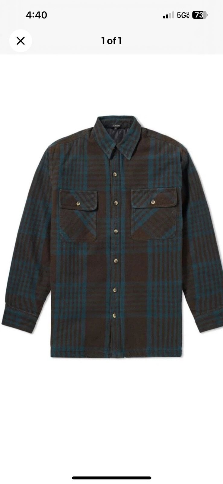 Yeezy Yeezy Season 5 Oversized Flannel Shirt Combo 6 KW5U2012 Size US XL / EU 56 / 4 - 1 Thumbnail