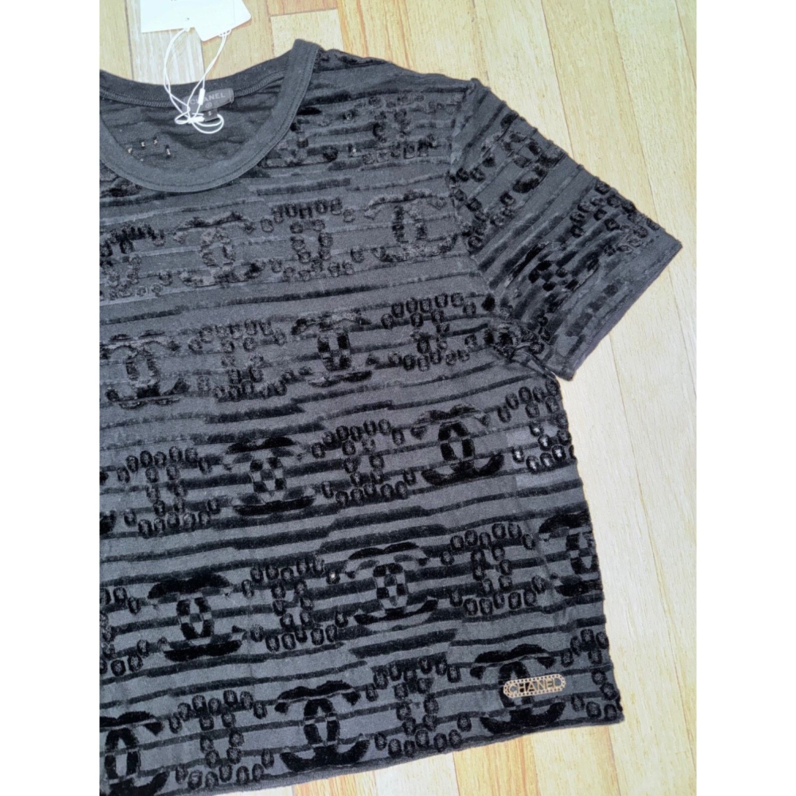 Chanel Chanel 21C Flocked Velvet Short Sleeve Tee T Shirt S Small Size S / US 4 / IT 40 - 7 Thumbnail