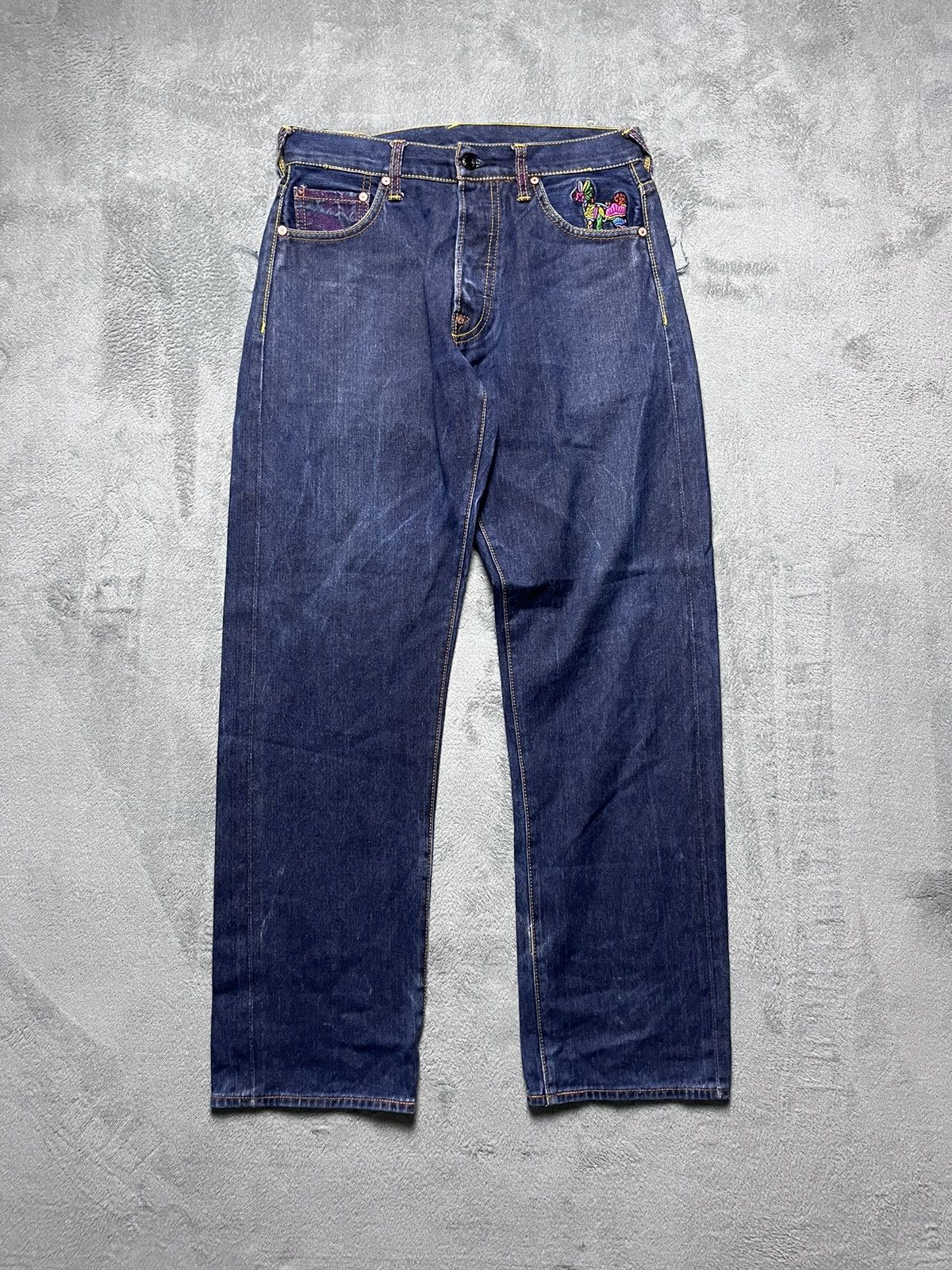 RMC - samurai embroidered selvedge jeans