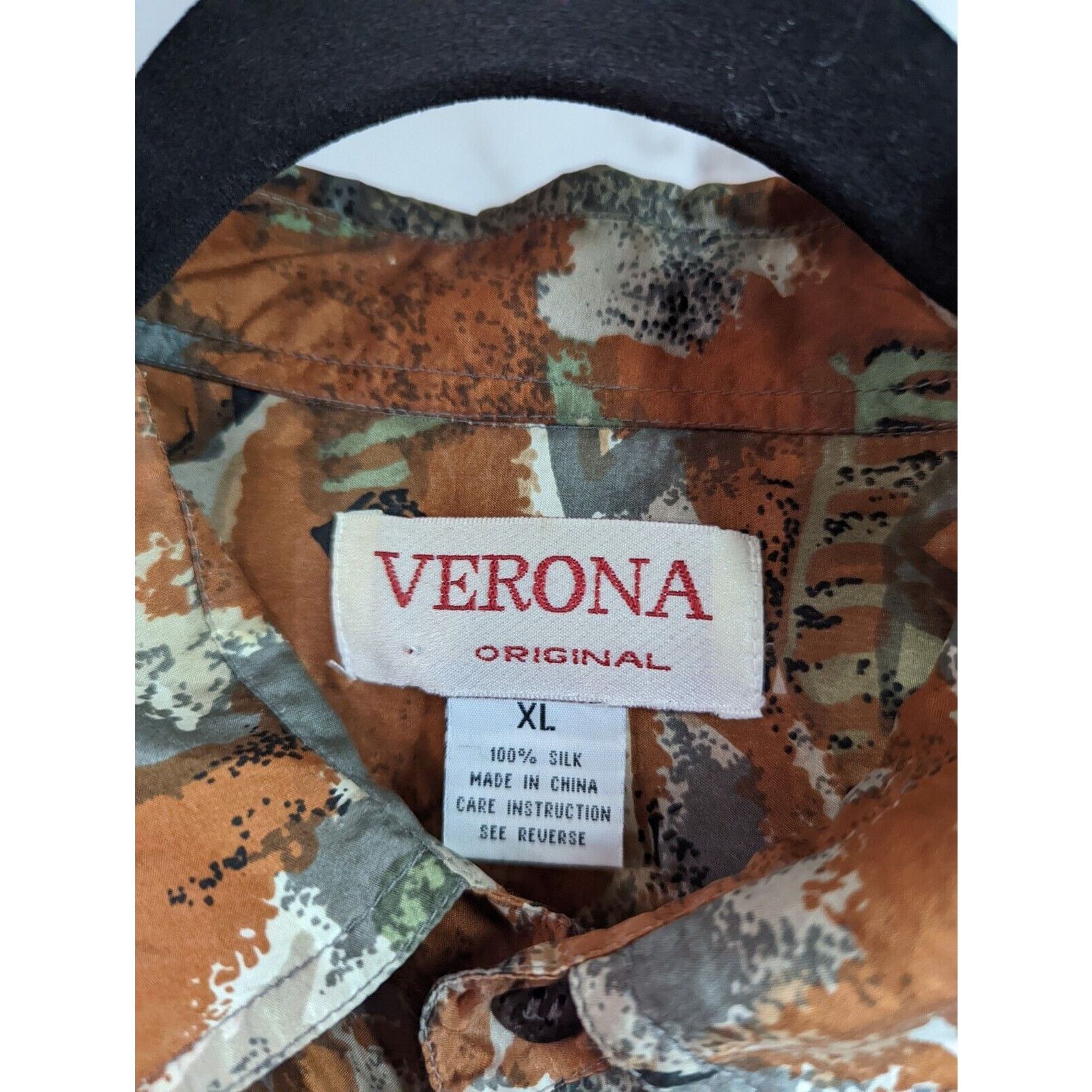 Vintage Vintage Silk Shirt Mens XL Brown Button Up 90s Rockabilly Size US XL / EU 56 / 4 - 3 Thumbnail