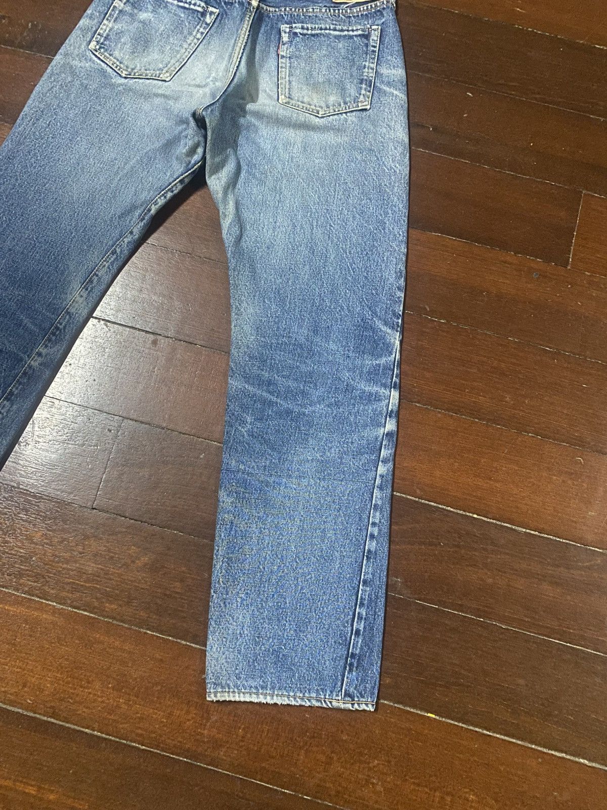 Pherrow's Pherrow’s Stormy Blue lot 404 Flared Denim Jeans distressed Size US 30 / EU 46 - 18 Thumbnail