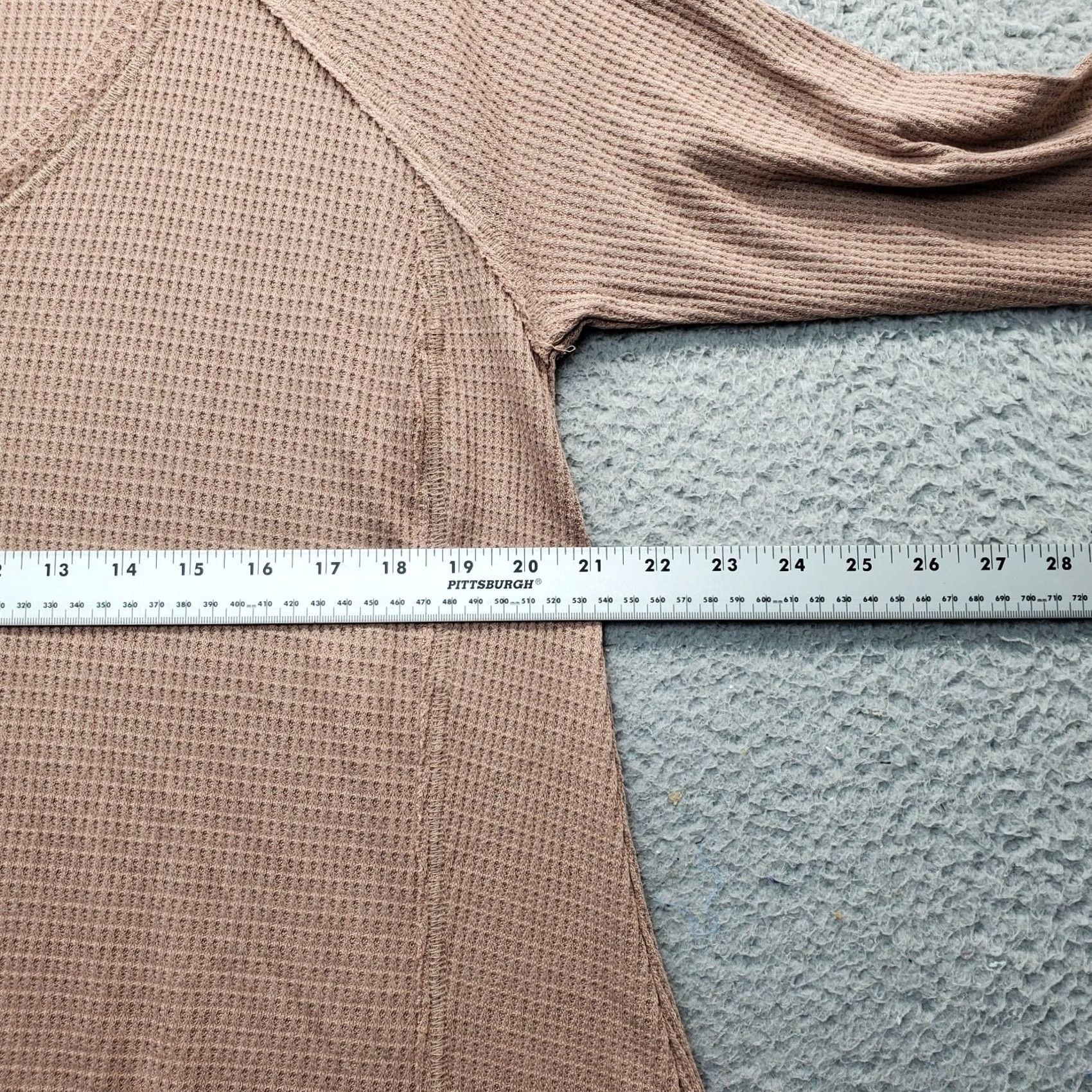 Torrid Torrid Waffle Top Womens 18 Brown V-Neck Pullover Long Sleeve Top Shirt Size XXL / US 16-18 / IT 52-54 - 3 Thumbnail