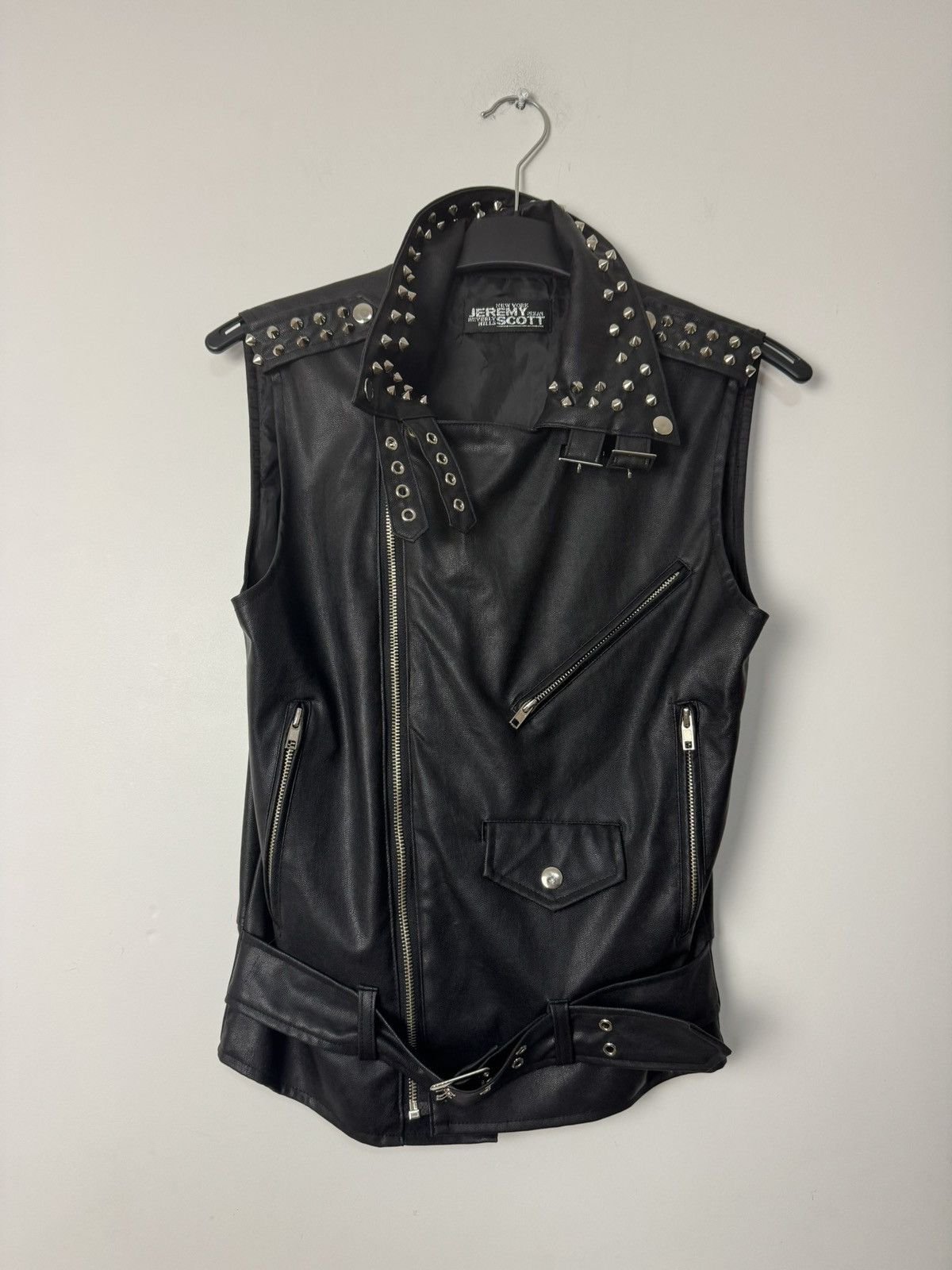 Jeremy Scott Archive Jeremy Scott Studded Leather Biker Vest Size US S / EU 44-46 / 1 - 12 Thumbnail