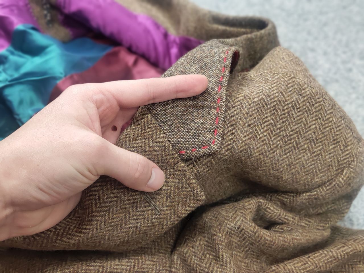 Harris Tweed Holland Esquire Herringbone Tweed Two Button Blazer Jacket Size US L / EU 52-54 / 3 - 20 Thumbnail