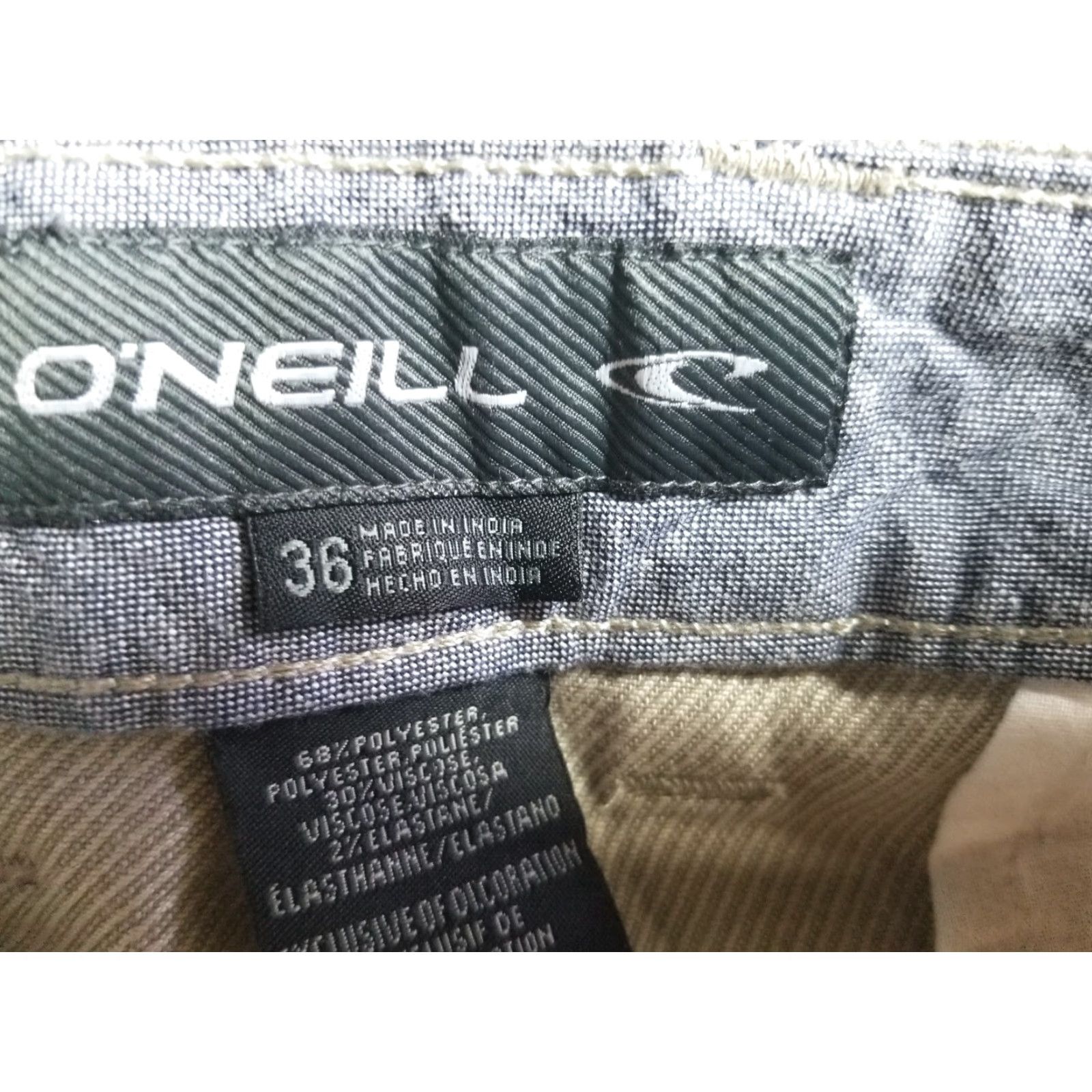 O'Neill O'Neill Shorts Khaki Beige Khaki Zip Up Button Size 36 Men Beach Outdoor Classic Solid Button Mens Shorts Size US 36 / EU 52 - 6 Thumbnail