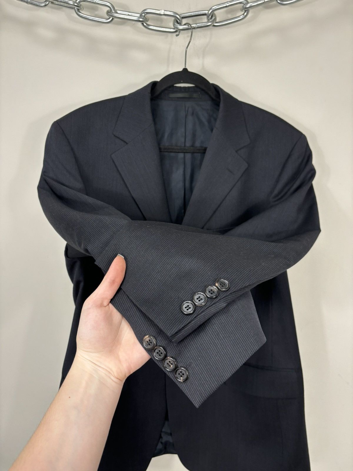 Hugo Boss Hugo Boss 3-Piece Men’s Luxury Classic Formal Wool Suit Size 44R - 16 Thumbnail