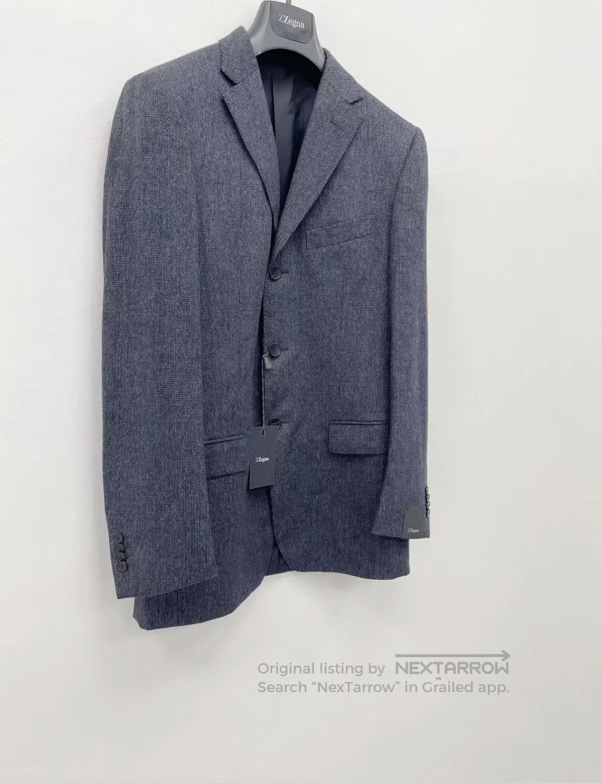 Z Zegna Gray Textured Single. Size US S / EU 44-46 / 1 - 1 Thumbnail