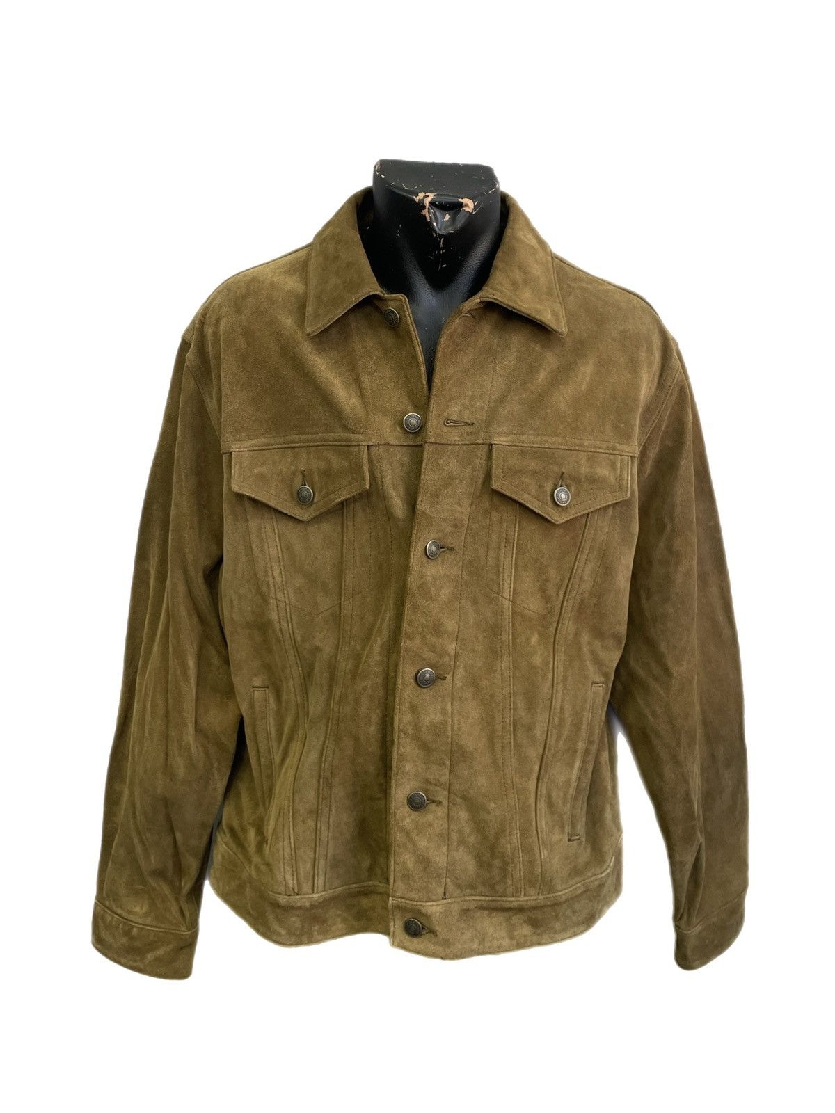 Gap Gap brown suede leather jacket vintage classic trucker Size US M / EU 48-50 / 2 - 1 Thumbnail