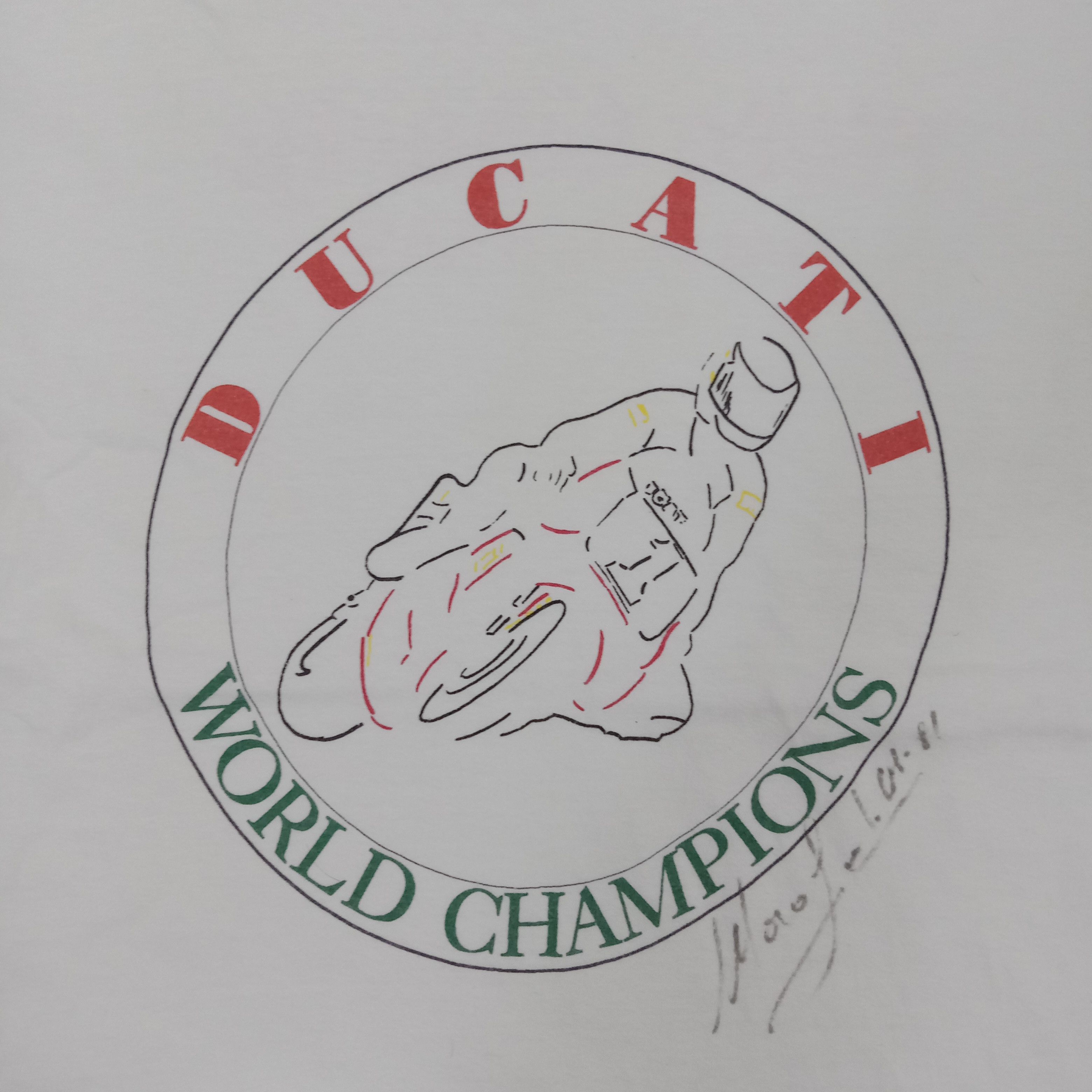 Vintage Ducati Champion Moto Liberty Texas With Sign Tshirt Size US M / EU 48-50 / 2 - 2 Thumbnail