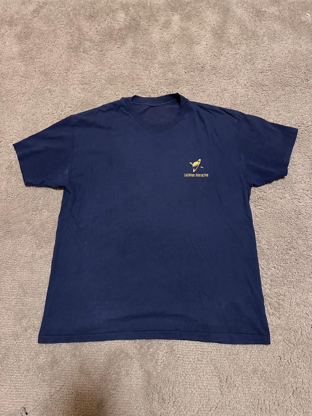 Fruit Of The Loom 90's LUCKMAN INTERACTIVE, INC. Graphic T-shirt SIZE XL Size US XL / EU 56 / 4 - 1 Thumbnail