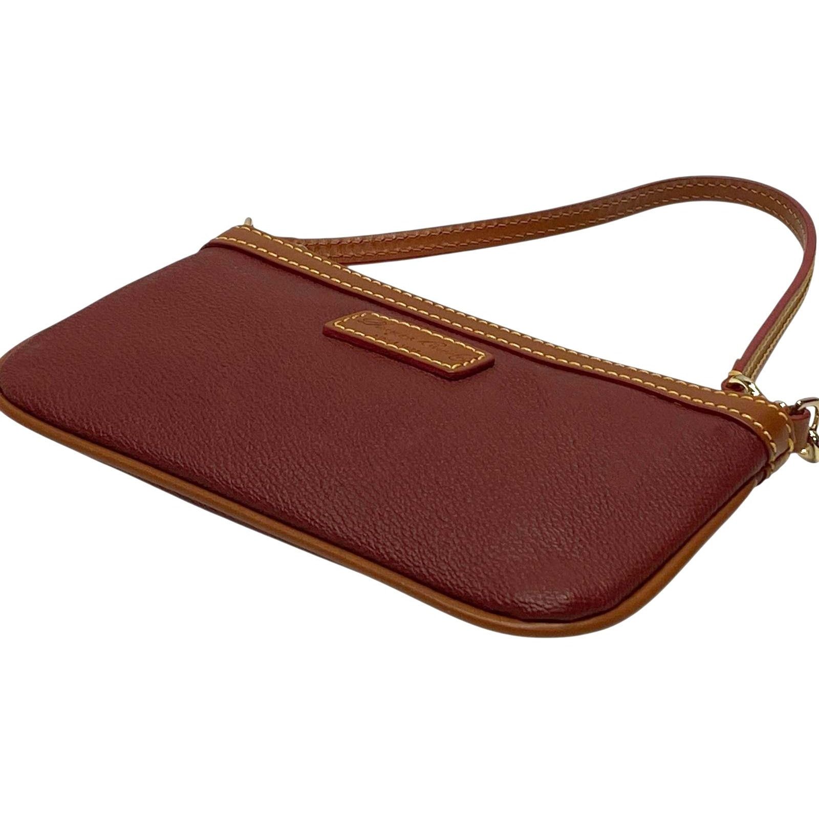 Dooney & Bourke Dooney & Bourke Deep Red Textured Leather Zip Wristlet Size ONE SIZE - 5 Thumbnail